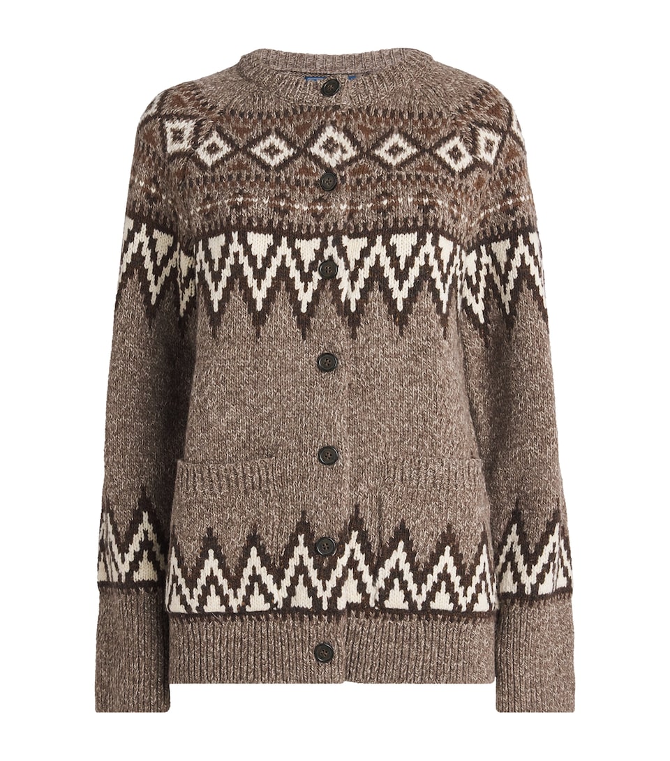 Wool-Blend Fair Isle Cardigan