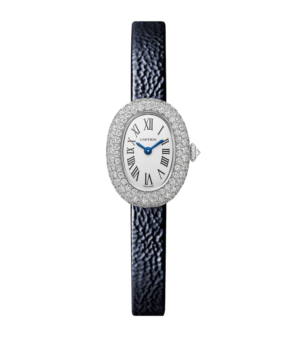 Mini White Gold and Diamond Baignoire de Cartier Watch 18.7mm