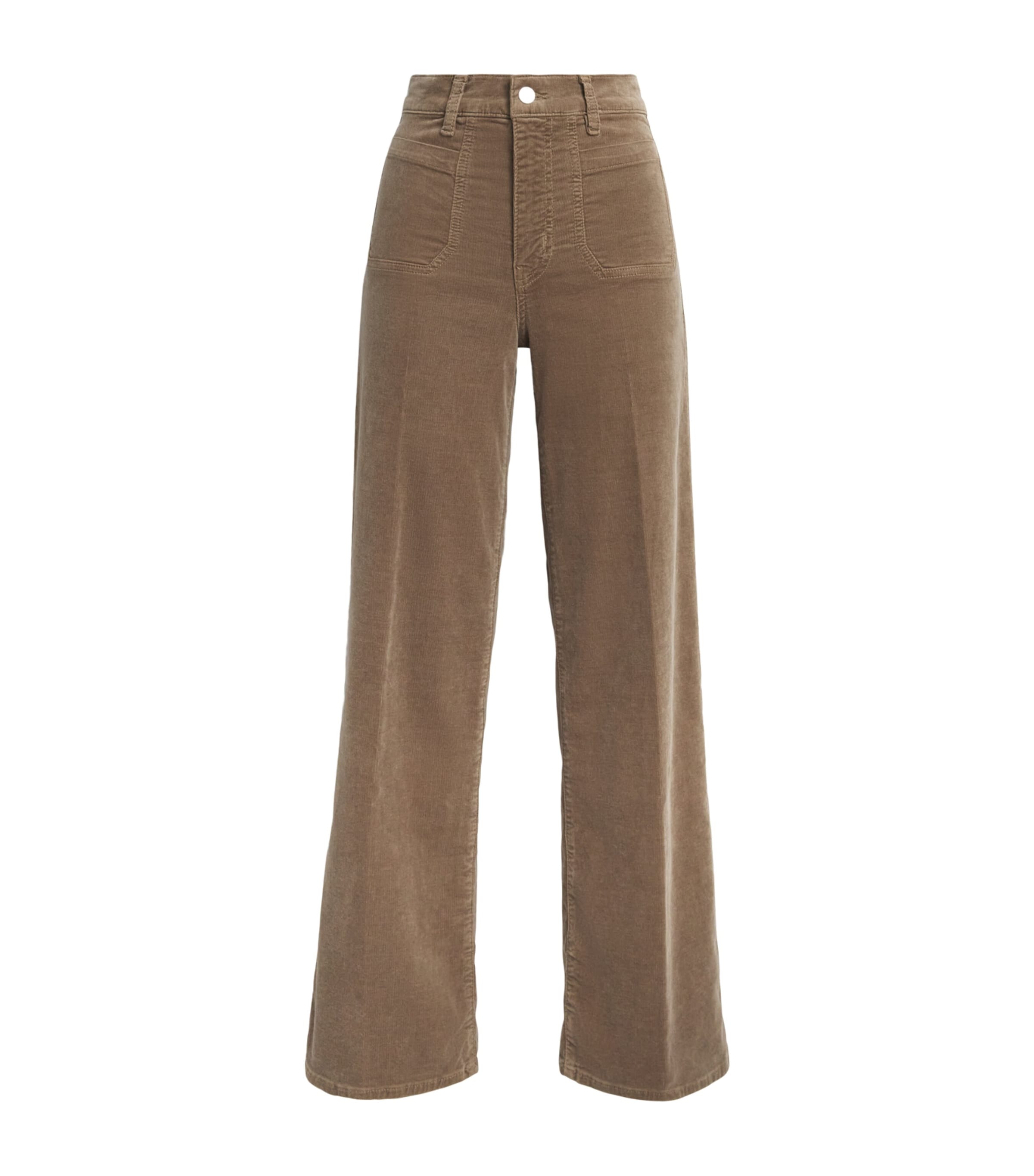 FRAME Womens Corduroy Le Slim Palazzo Wide-Leg Jeans Soft Taupe