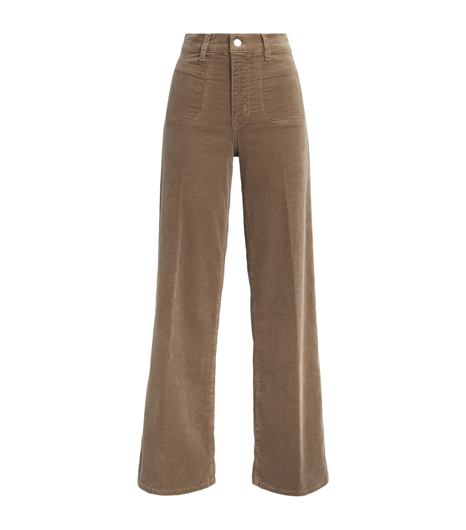 FRAME Womens Corduroy Le Slim Palazzo Wide-Leg Jeans Soft Taupe