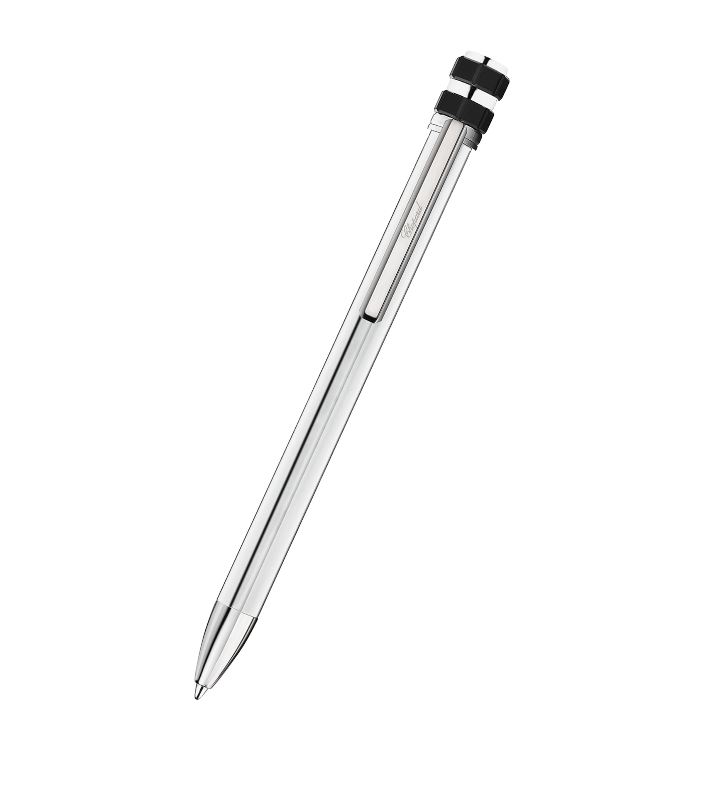 Chopard Ice Cube Pure Ballpoint Pen Silver & Black