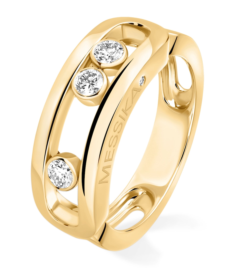 Messika Move Classique Yellow Gold and Diamond Ring Yellow Gold