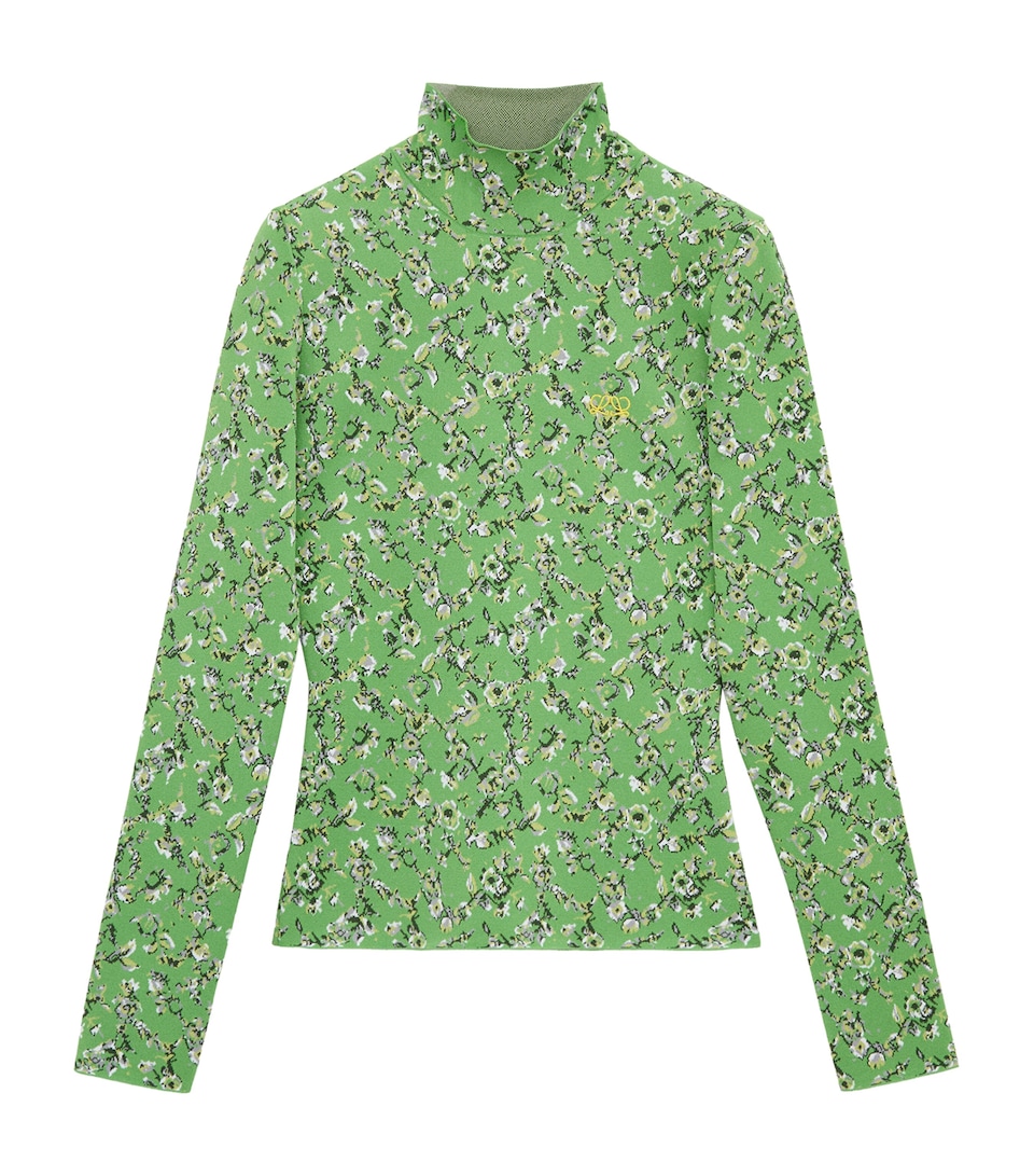 LOEWE Womens x Cosima Von Bonin Floral Top Green/multicolor