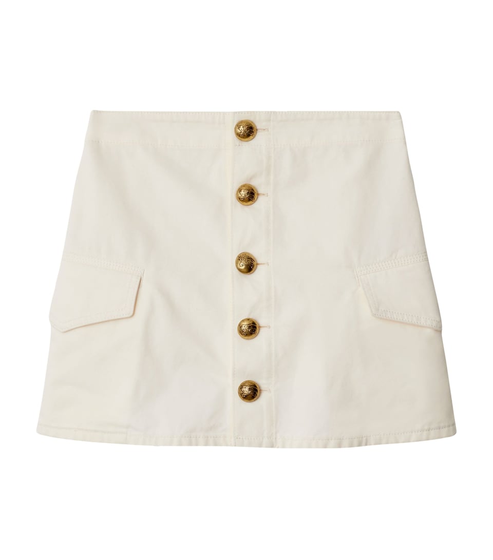 Cotton Twill Mini Skirt
