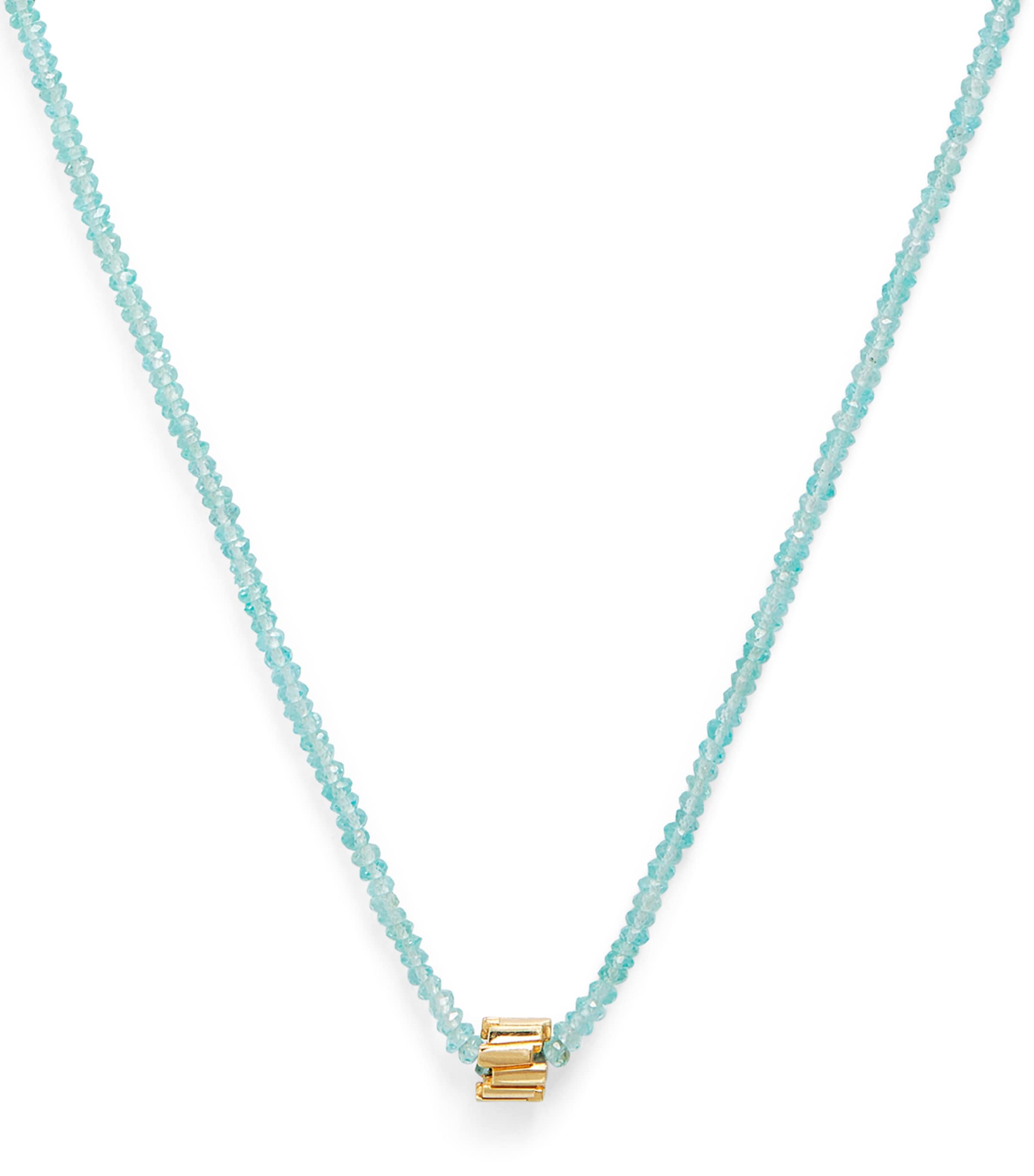 Suzanne Kalan Yellow Gold and Apatite Infinite Beaded Necklace Yg/ap