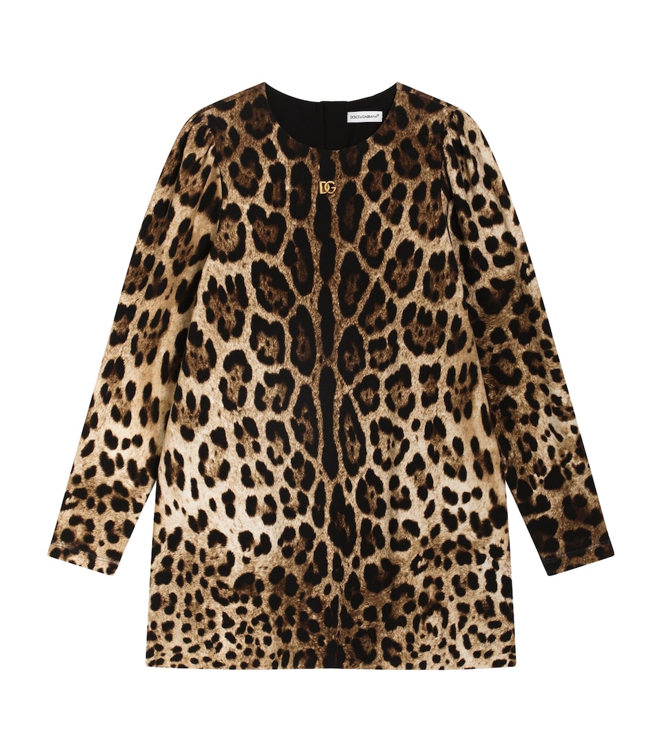 Leopard Long-Sleeve Dress (8-12 Years)