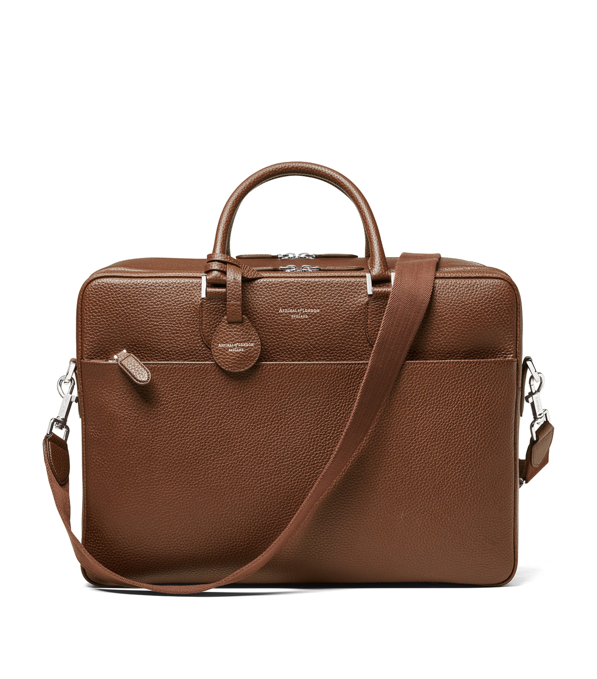 Aspinal Of London Leather 48 Hour Mount Street Travel Bag Tobacco