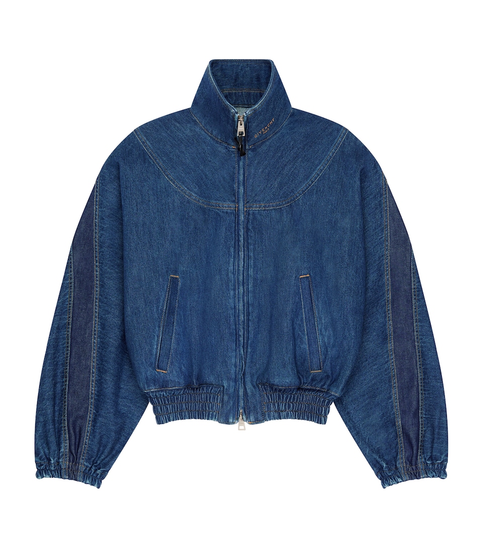 Givenchy Womens Denim Bomber Jacket
