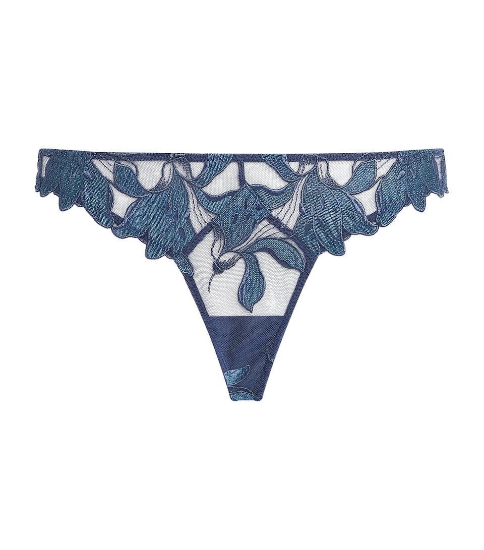 Lily Embroidered Hipster Thong