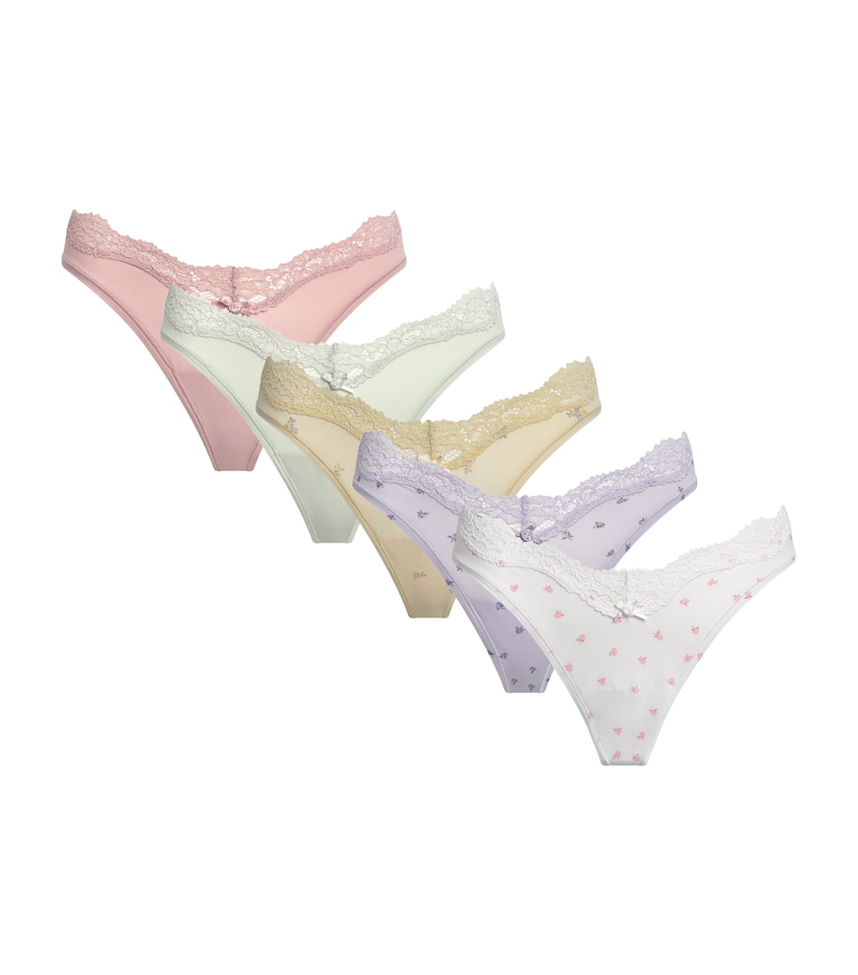 Fits Everybody Lace Thong (Pack of 5)