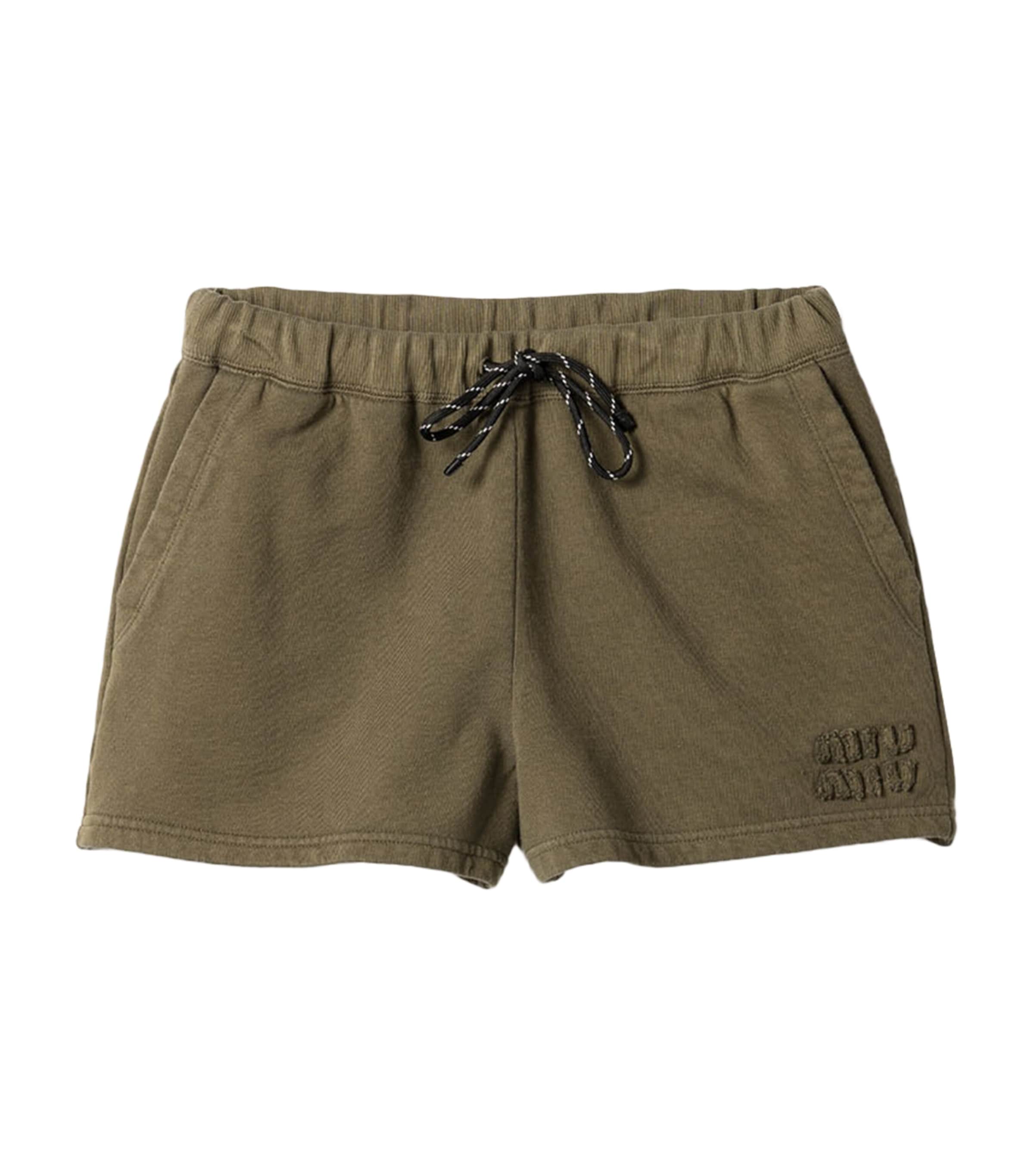 Miu Miu Womens Cotton Fleece Shorts