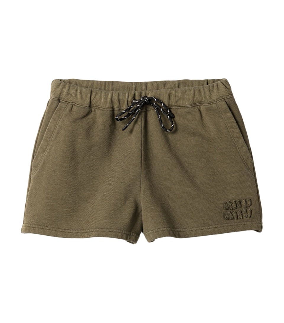 Miu Miu Womens Cotton Fleece Shorts