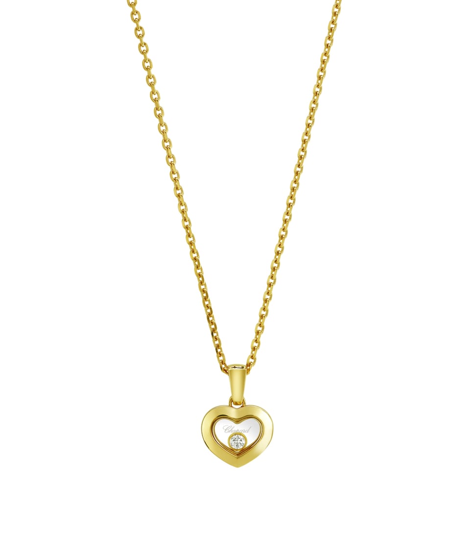 Yellow Gold and Diamond Happy Diamonds Icons Pendant Necklace