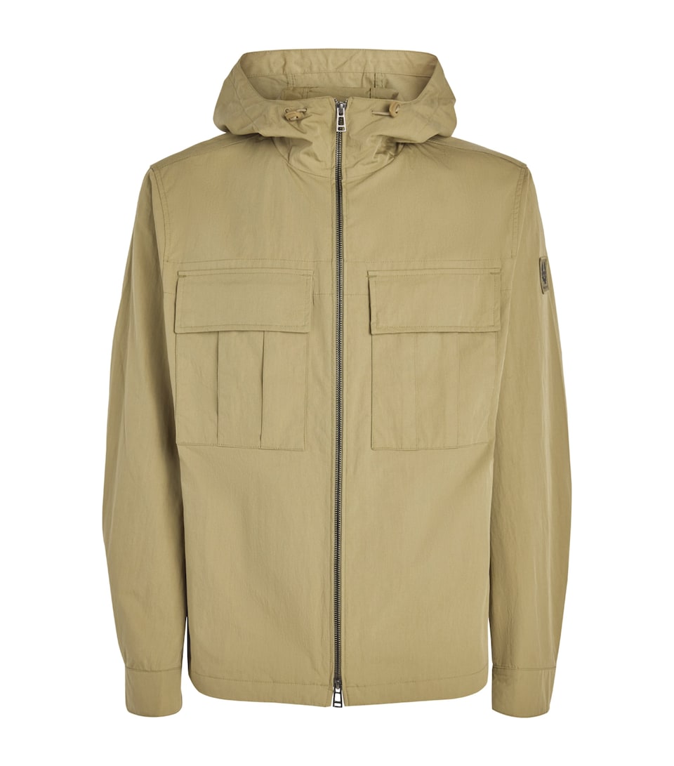 Belstaff Mens Cotton-Blend Container Hooded Jacket Fatigue Greenftggn