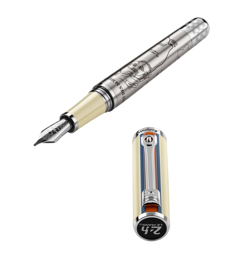 Montegrappa 24H Le Mans Legend Fountain Pen Silver/beige
