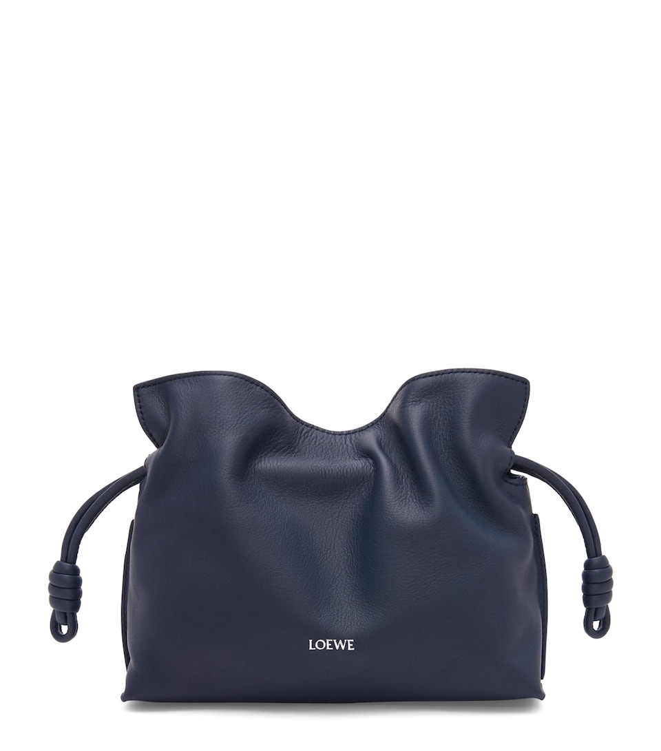 LOEWE Mini Leather Flamenco Purse Abyss Blue