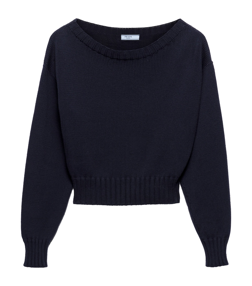 Cotton Boat-Neck Sweater