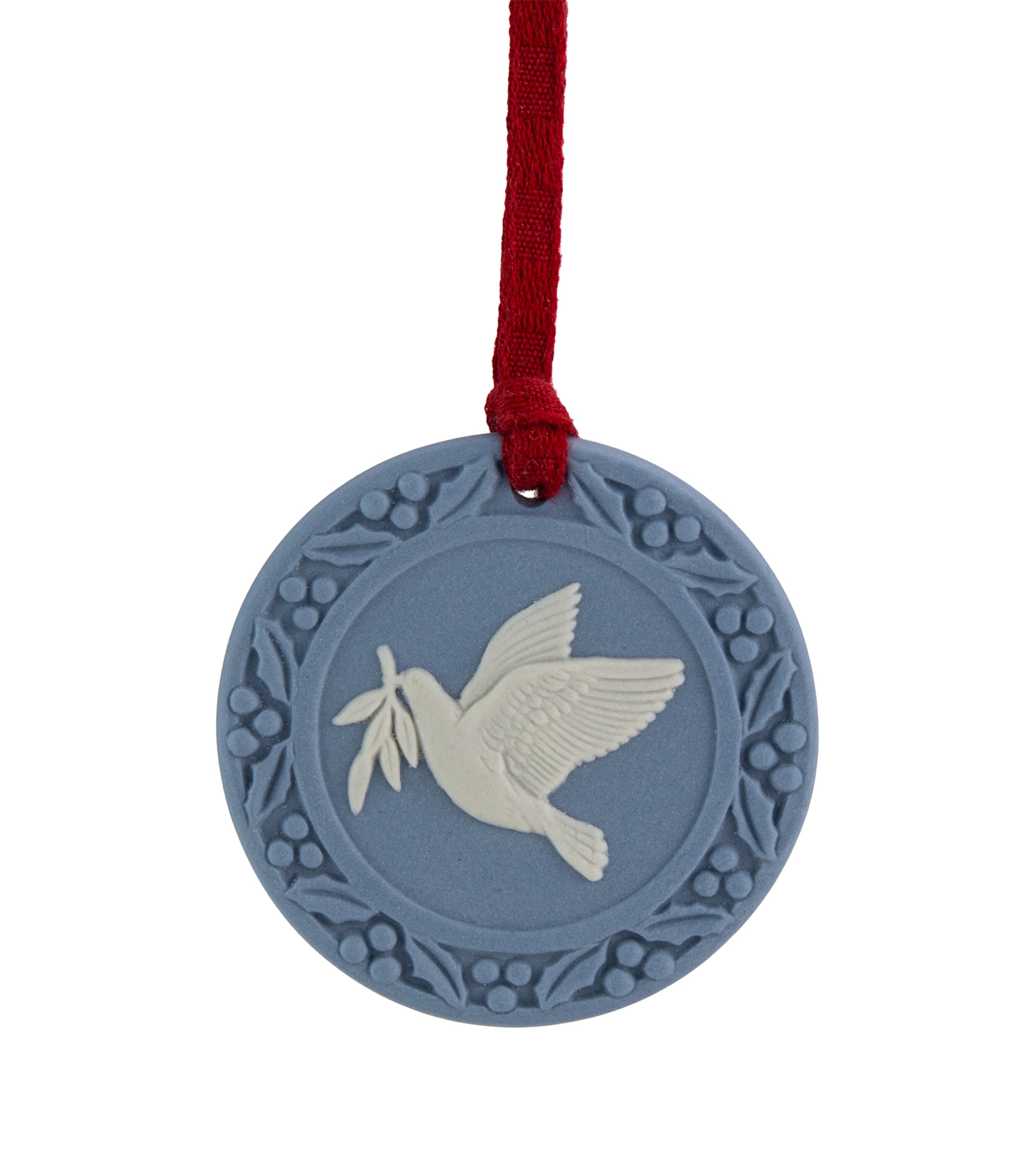 Wedgwood Jasperware Festive Dove Tree Decoration Blue / White