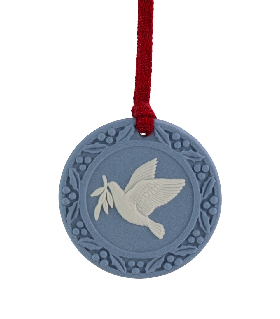 Wedgwood Jasperware Festive Dove Tree Decoration Blue / White