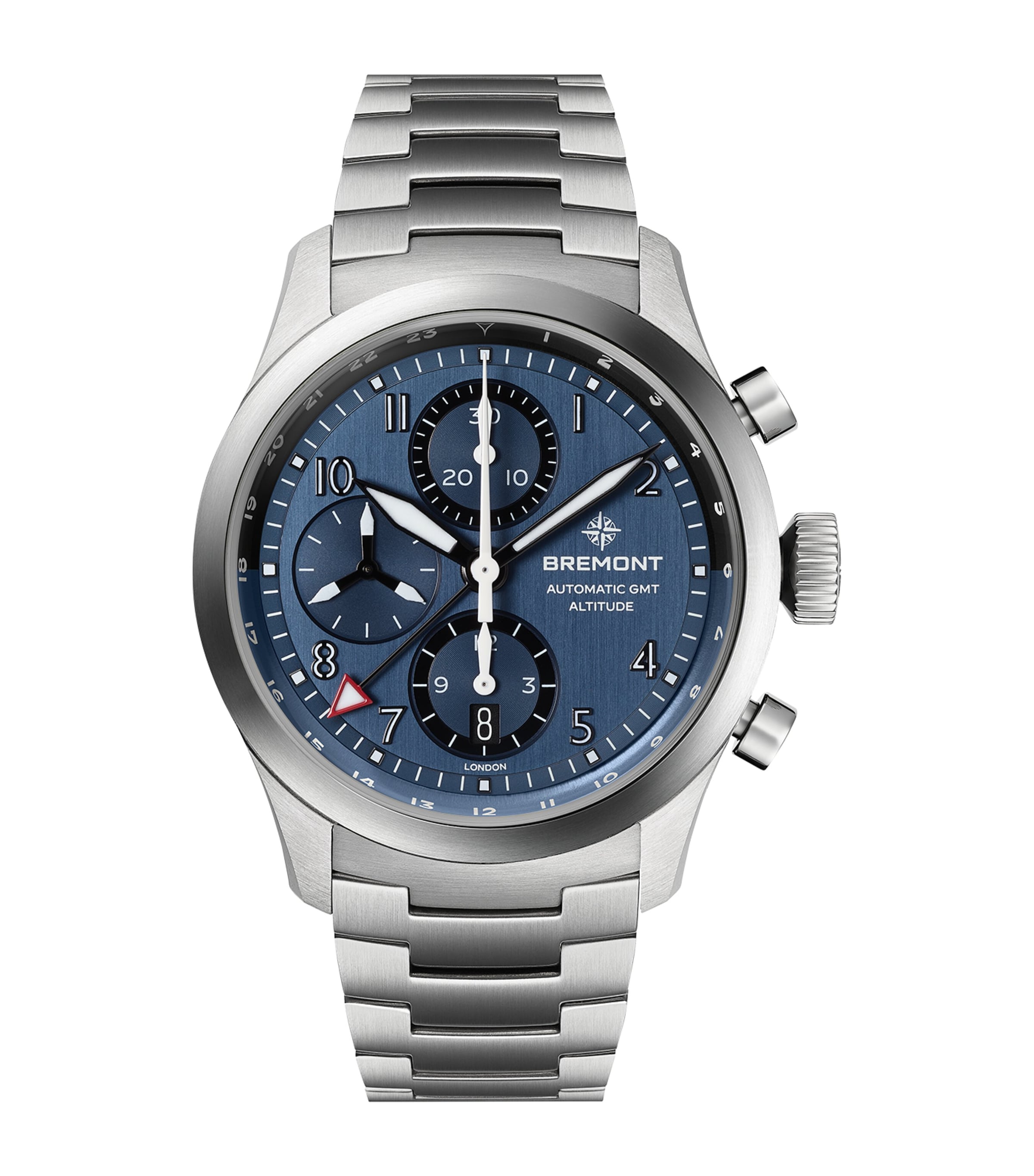 Bremont Titanium Altitude Chronograph GMT Watch 42mm Blue