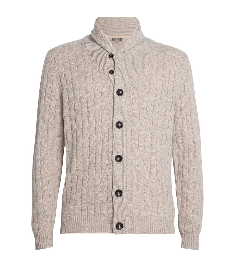 Cashmere Garrick Shawl-Collar Cardigan