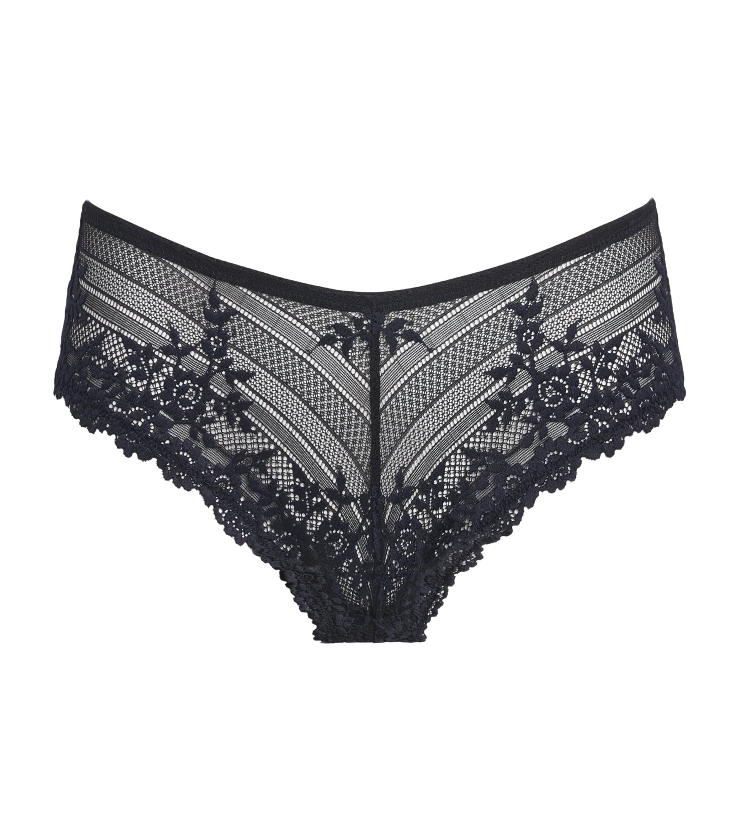 Wacoal Womens Lace Embrace Tanga Black/night Sky