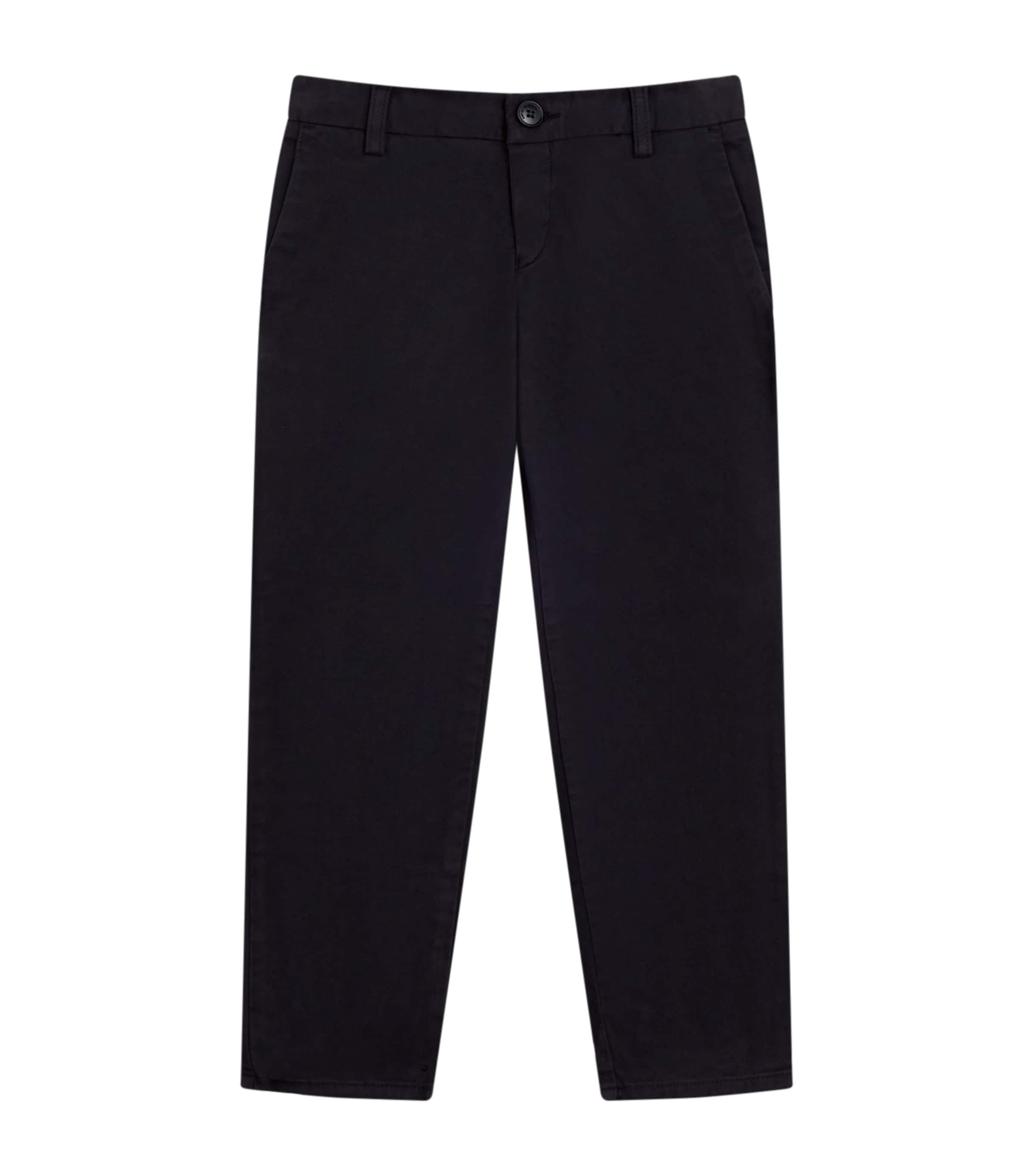 Stretch-Cotton Logo-Plaque Trousers (4-16 Years)