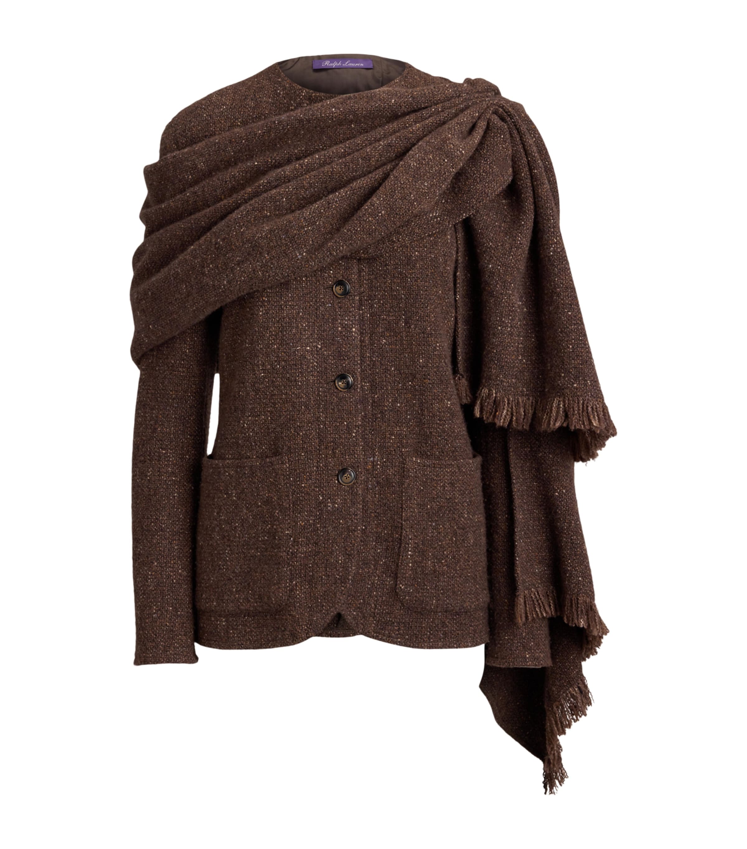 Ralph Lauren Collection Womens Bouclé Alira Jacket Brown Multi