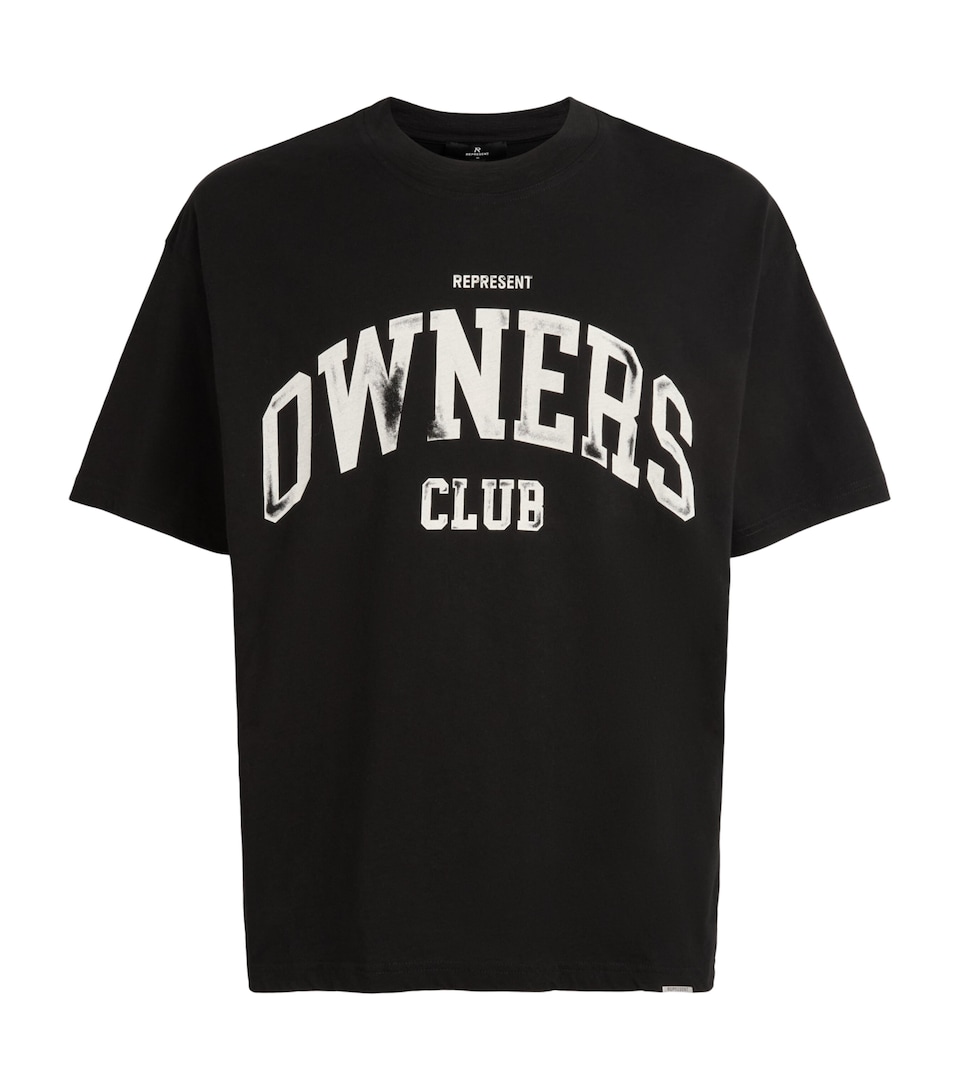 Represent Mens Cotton Owners Club T-Shirt Jet Black