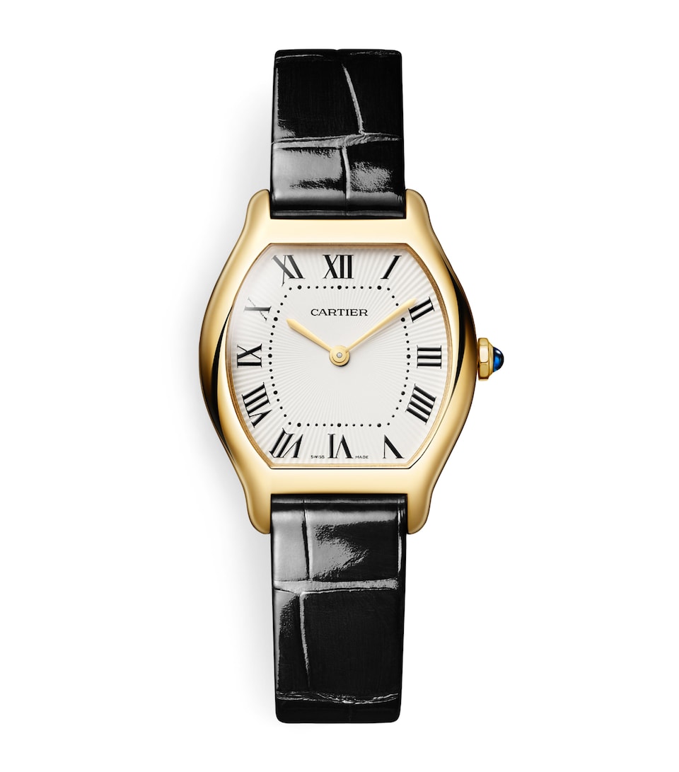 Cartier Yellow Gold and Diamond Tortue Watch 20.9mm Yellow Gold