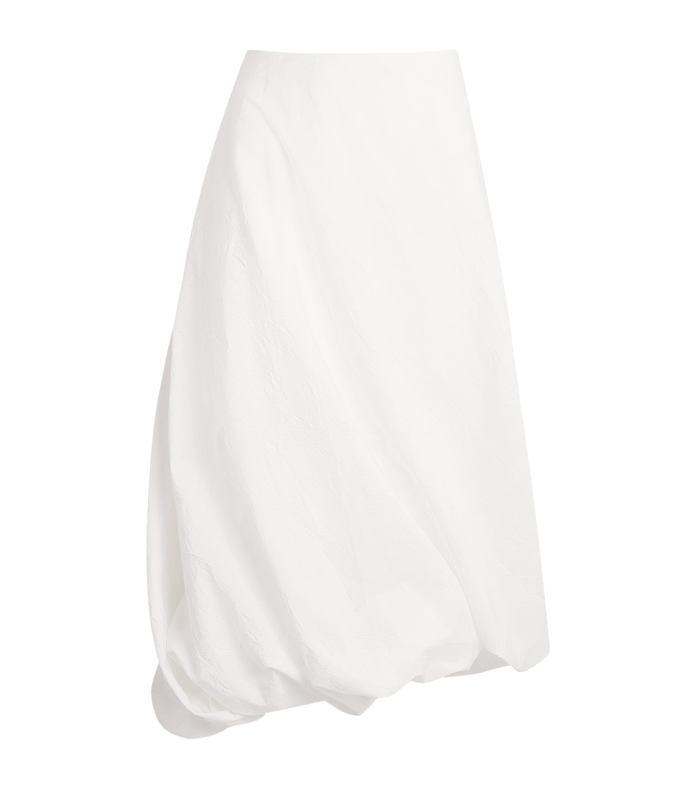 Róhe Womens Cotton-Blend Twisted Midi Skirt Optic White