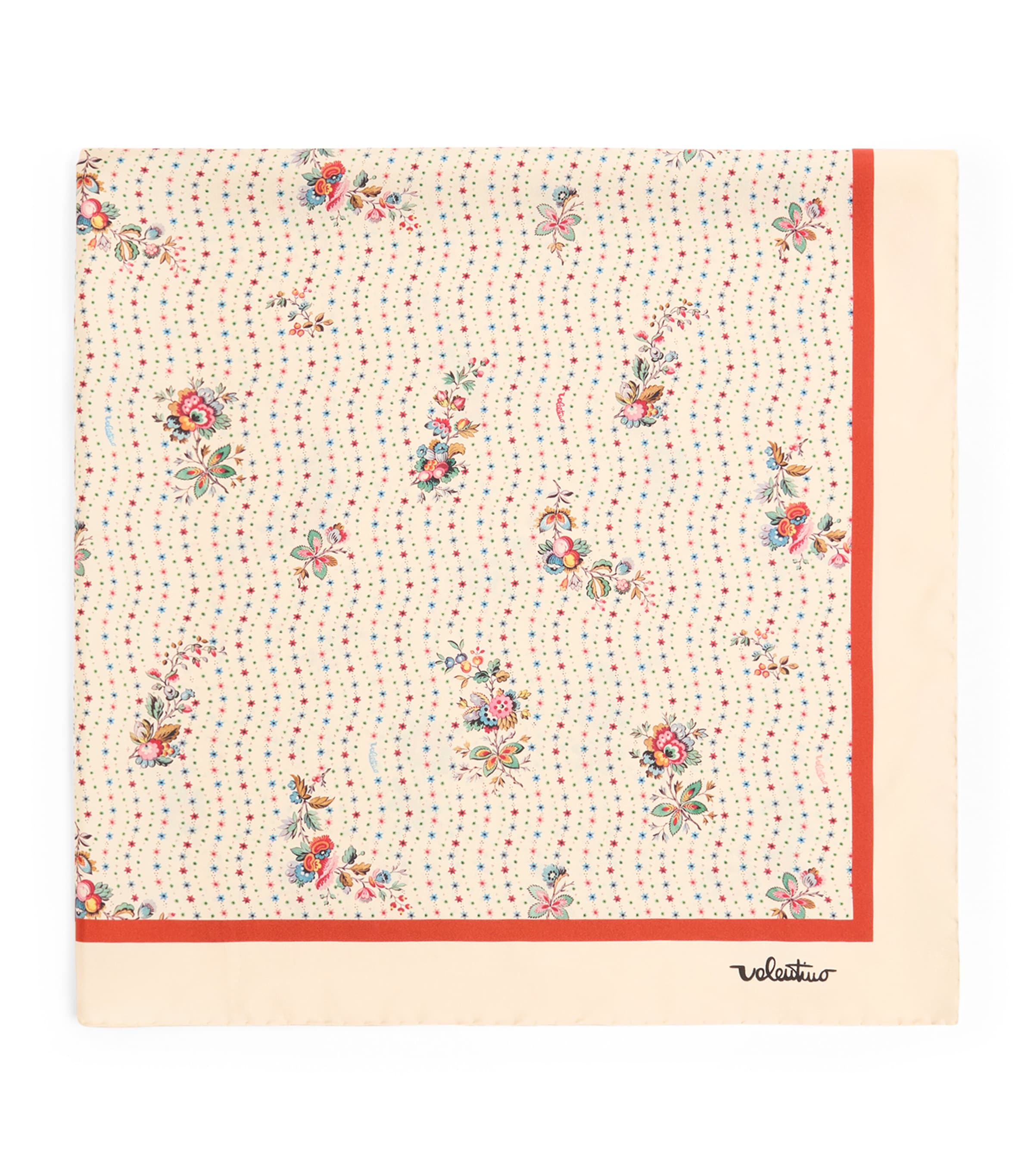 Silk Papier Floral Print Scarf