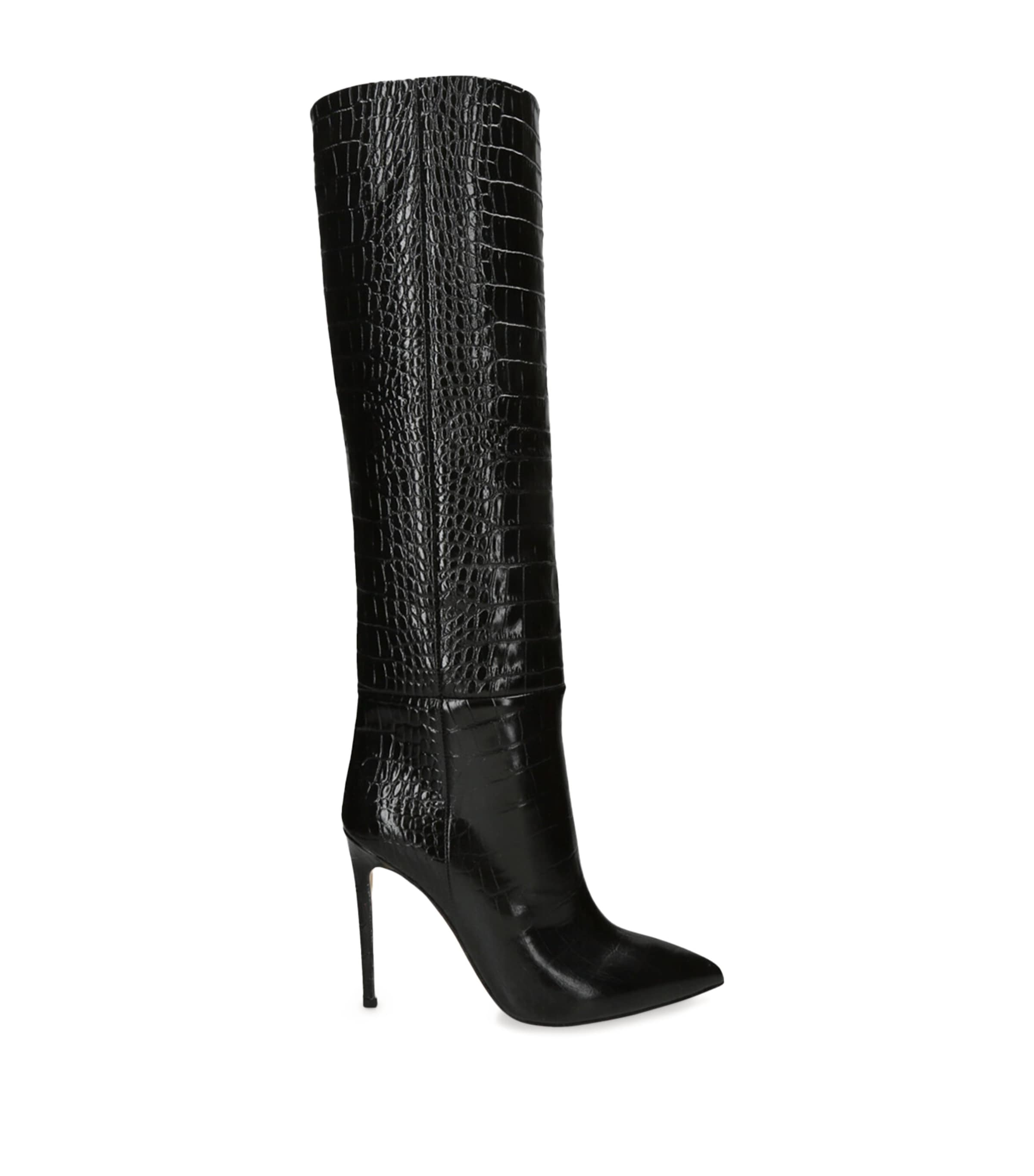 Croc-Embossed Knee-High Boots 105