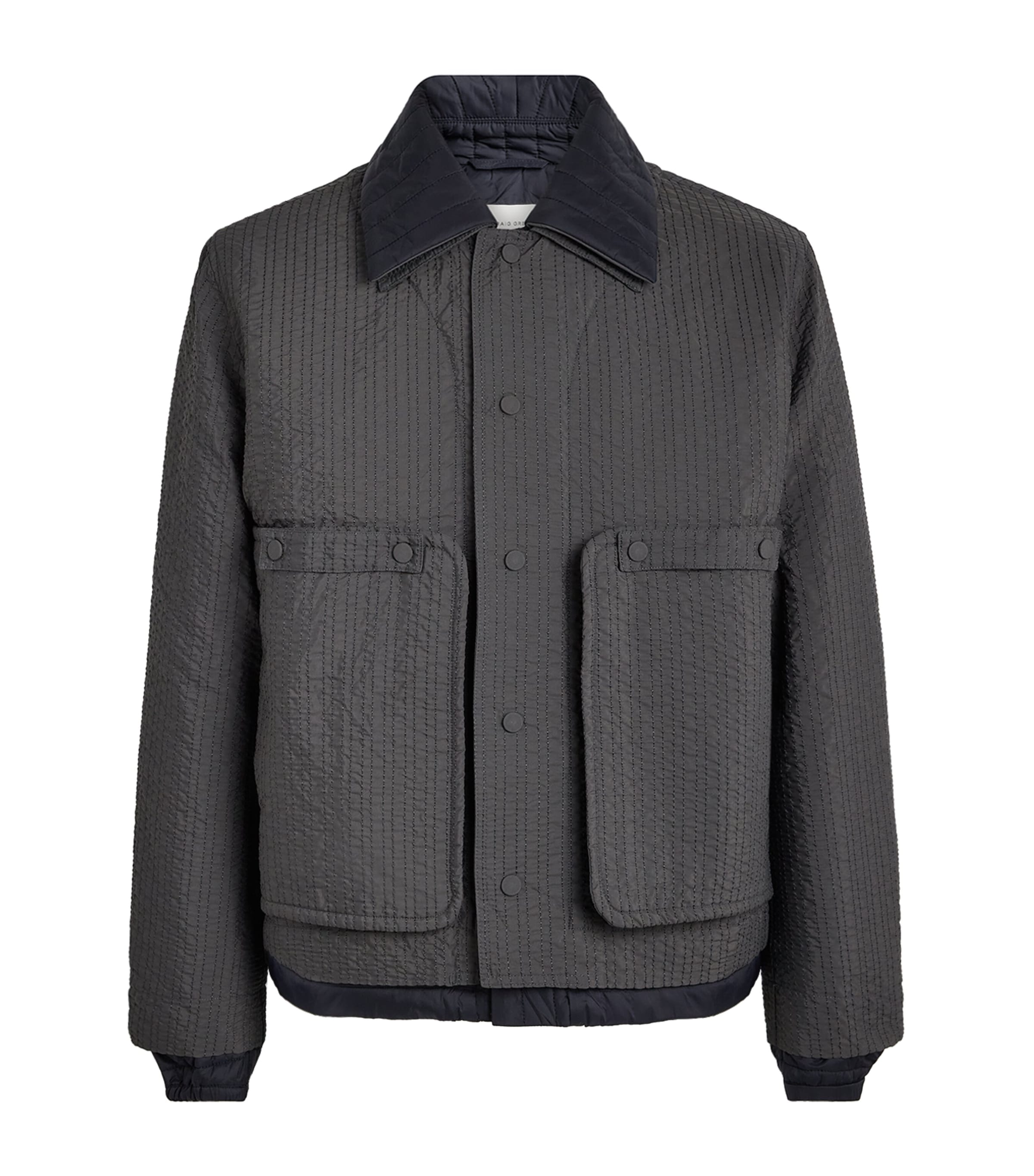 Craig Green Mens Double Quilted Workwear Jacket Grey/ Black