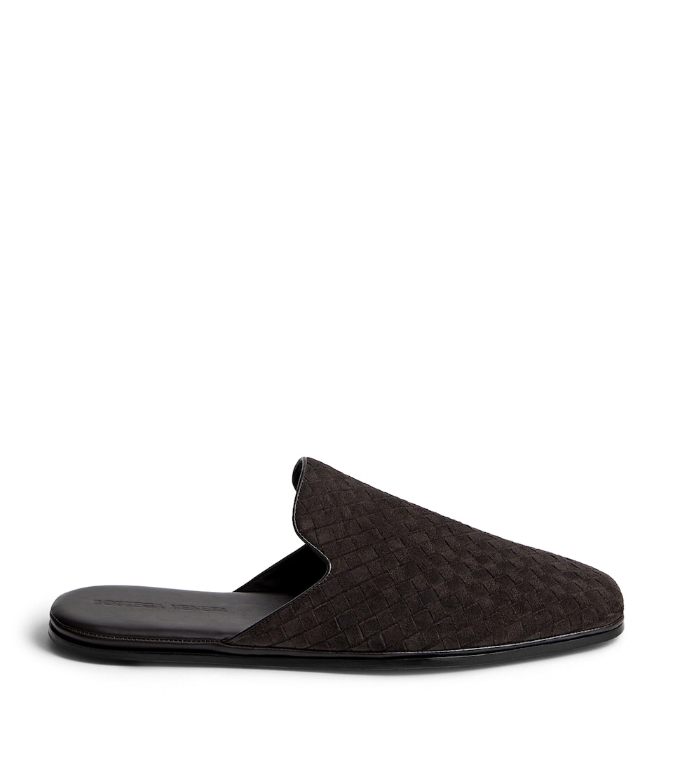 Bottega Veneta Suede Intrecciato Slippers
