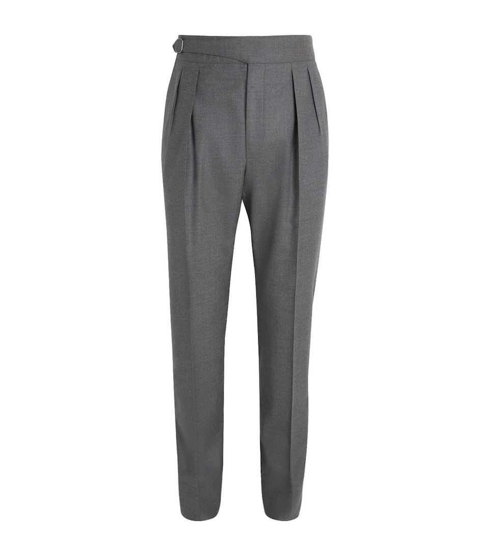 Wool Pleated Byron Trousers
