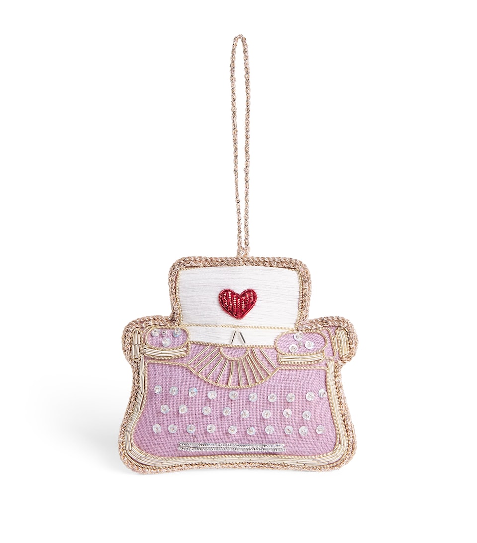 Katie Larmour Typewriter Tree Decoration Purple