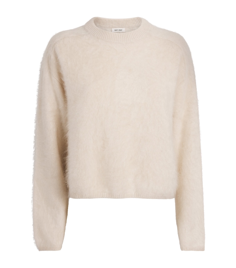 Brushed Cashmere Crew-Neck Sweater