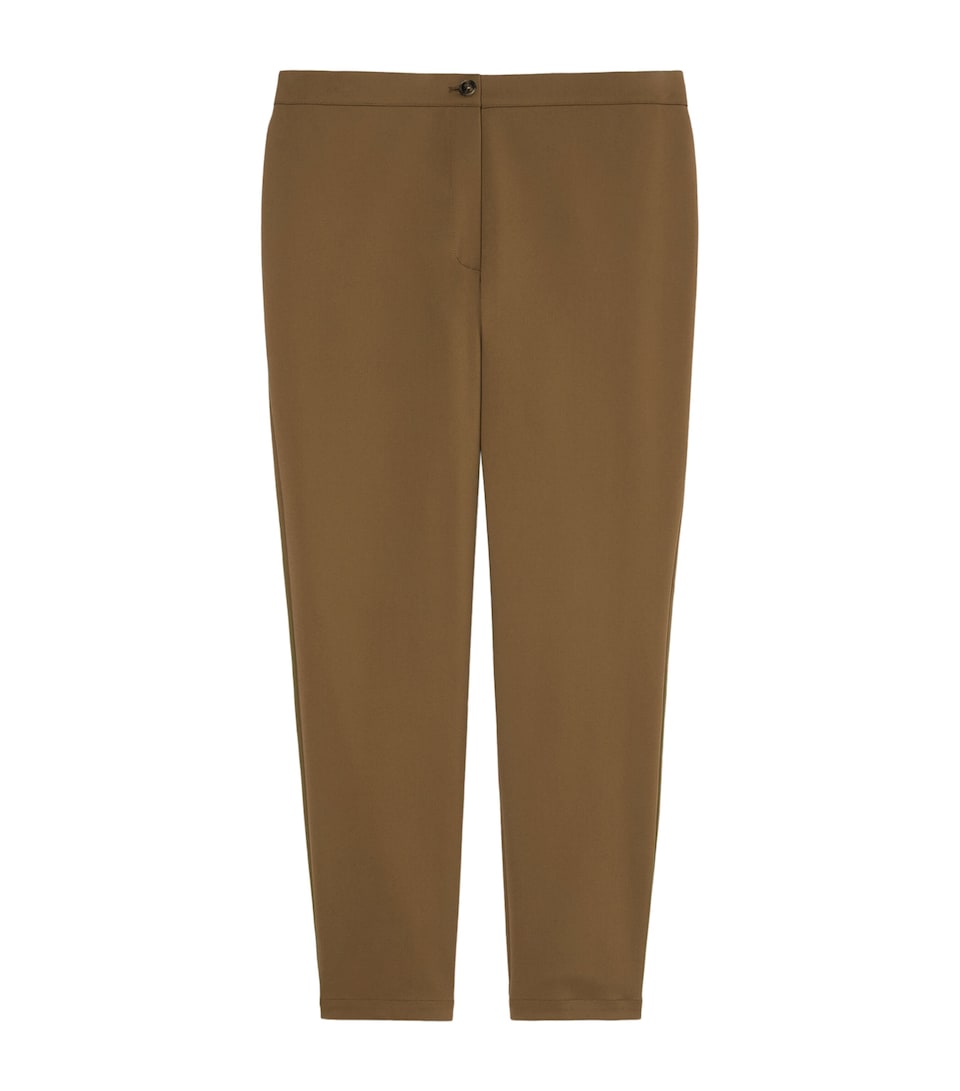 Marina Rinaldi Womens Canvas Slim Trousers Kaki