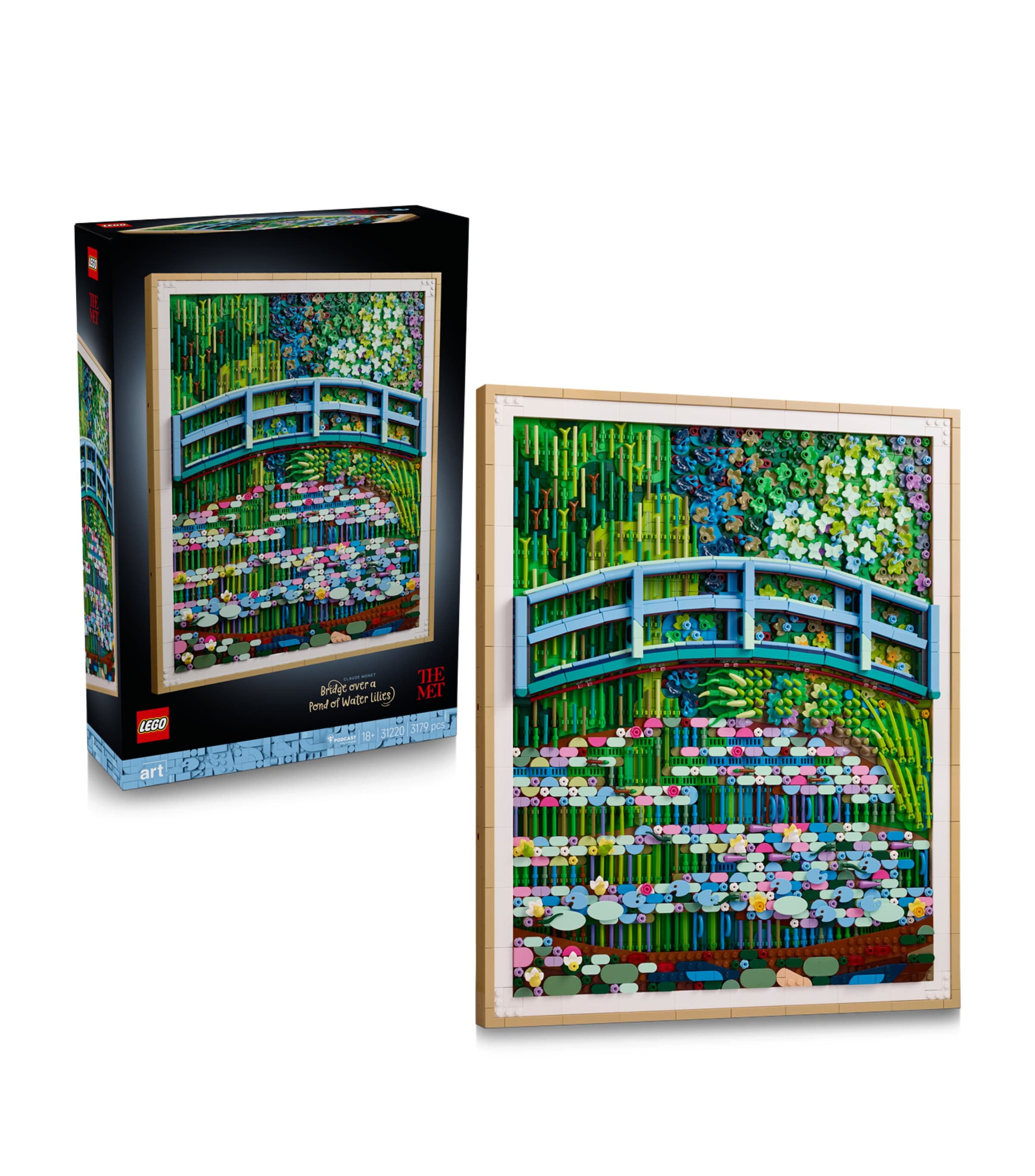 Lego Art Claude Monet – Bridge over a Pond of Water Lilies 31220