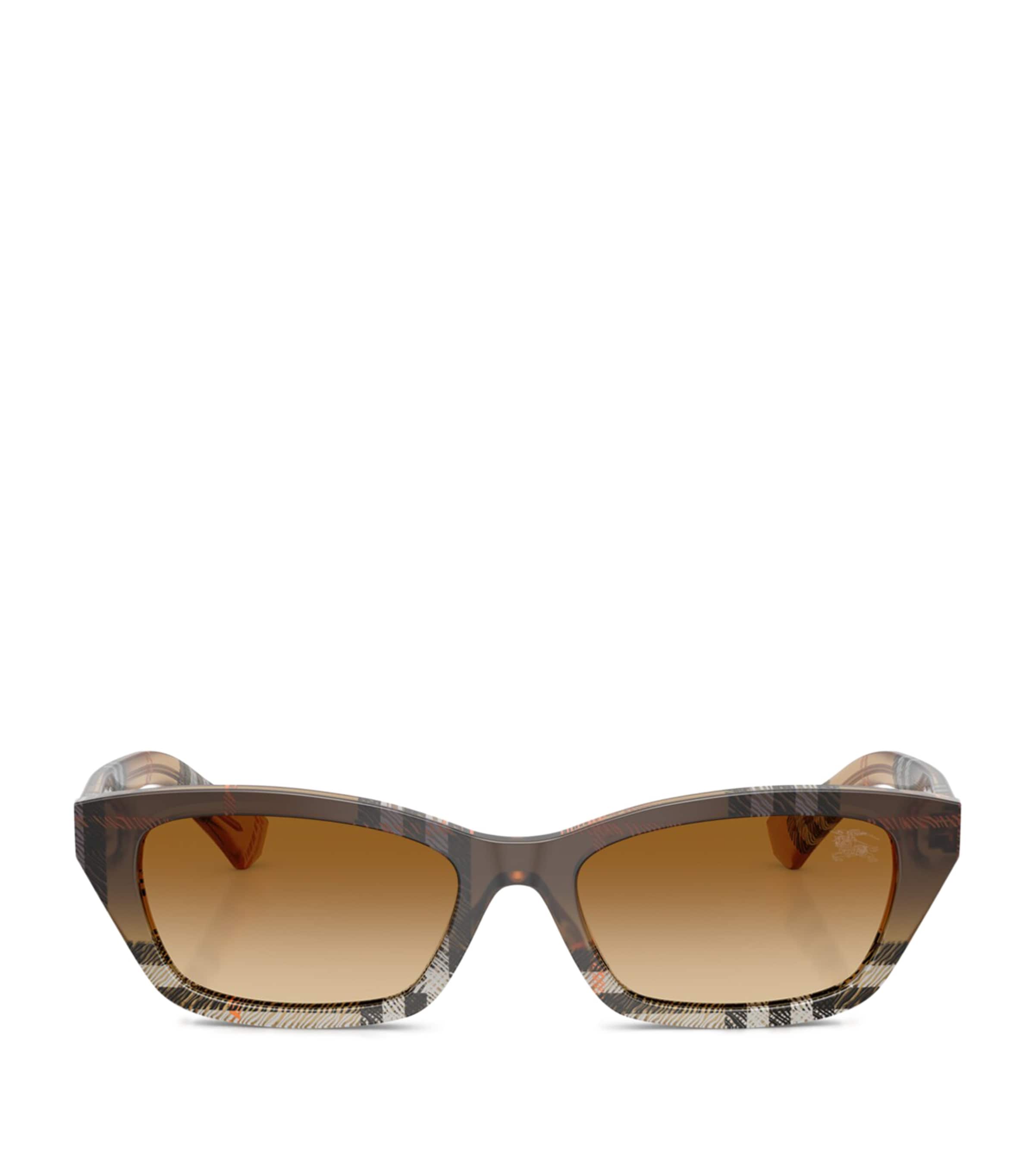 Burberry Acetate BE4488 Rectangle Sunglasses Brown