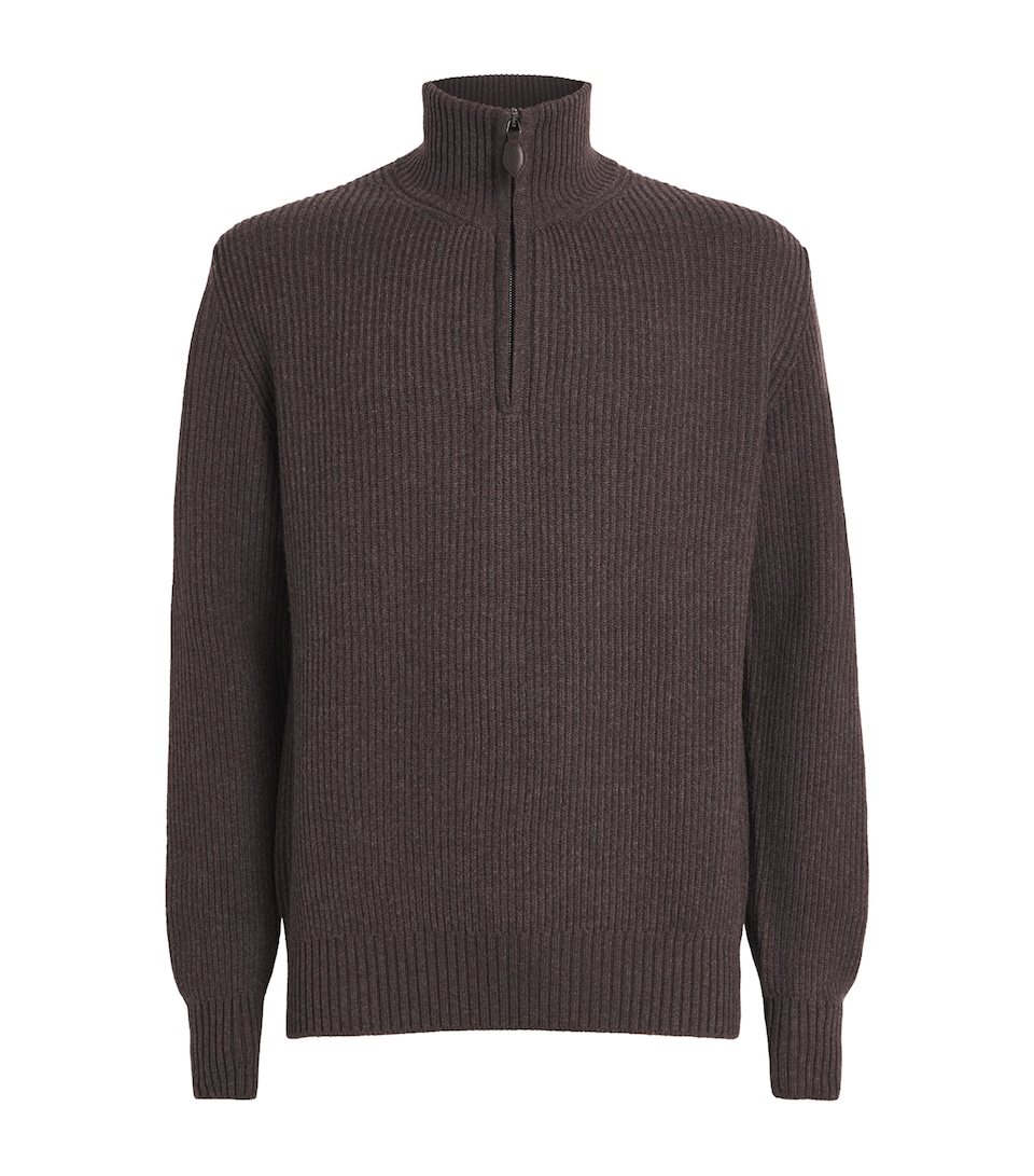 Wool-Cashmere Quarter-Zip Clifford Sweater