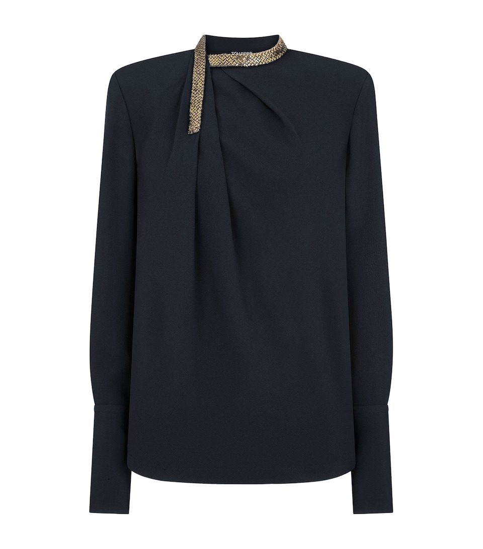 TOM FORD Womens Embellished Blouse Nya