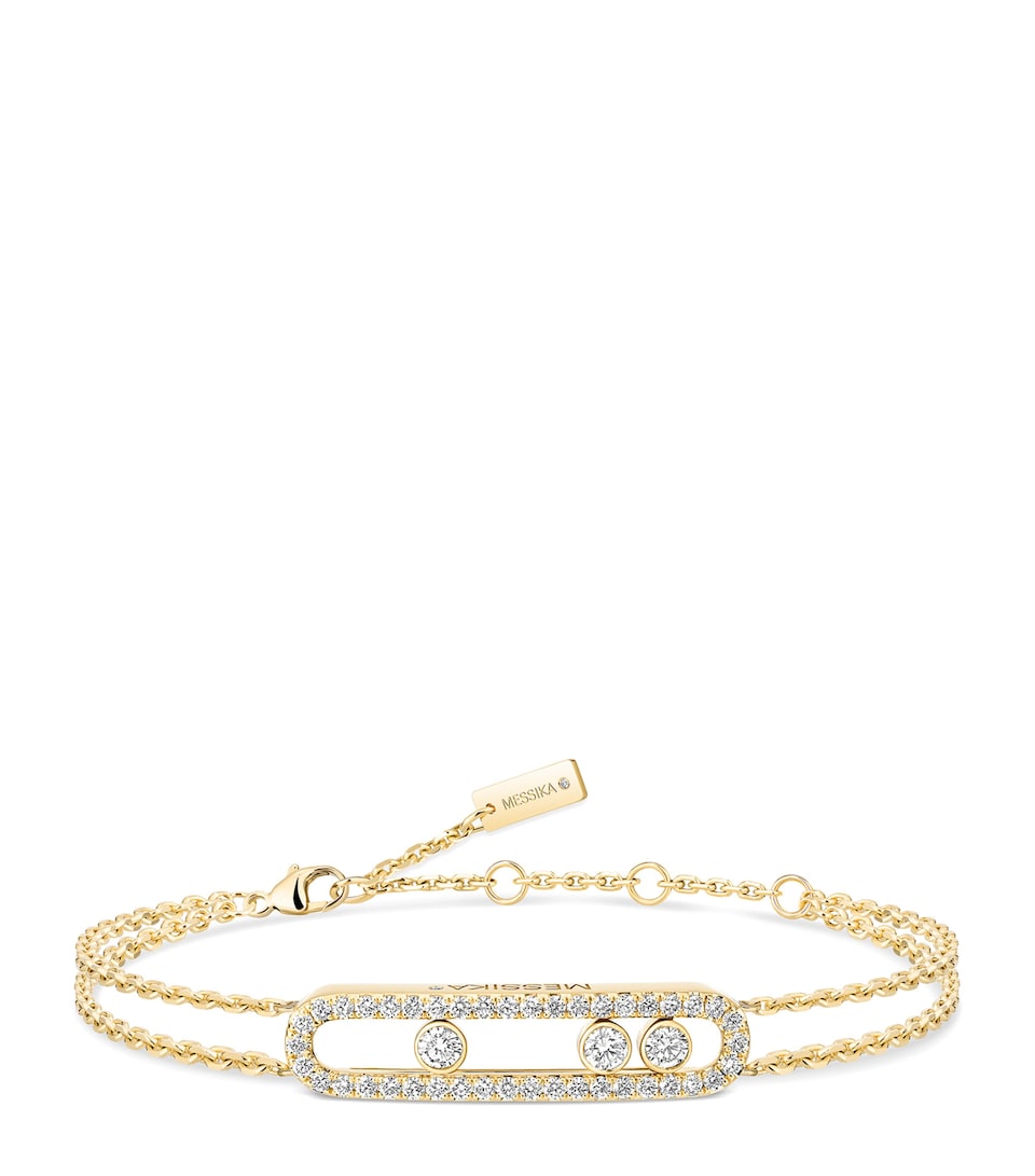 Messika Move Classique Yellow Gold and Diamond Pavé Bracelet (0.65ct) Yellow Gold