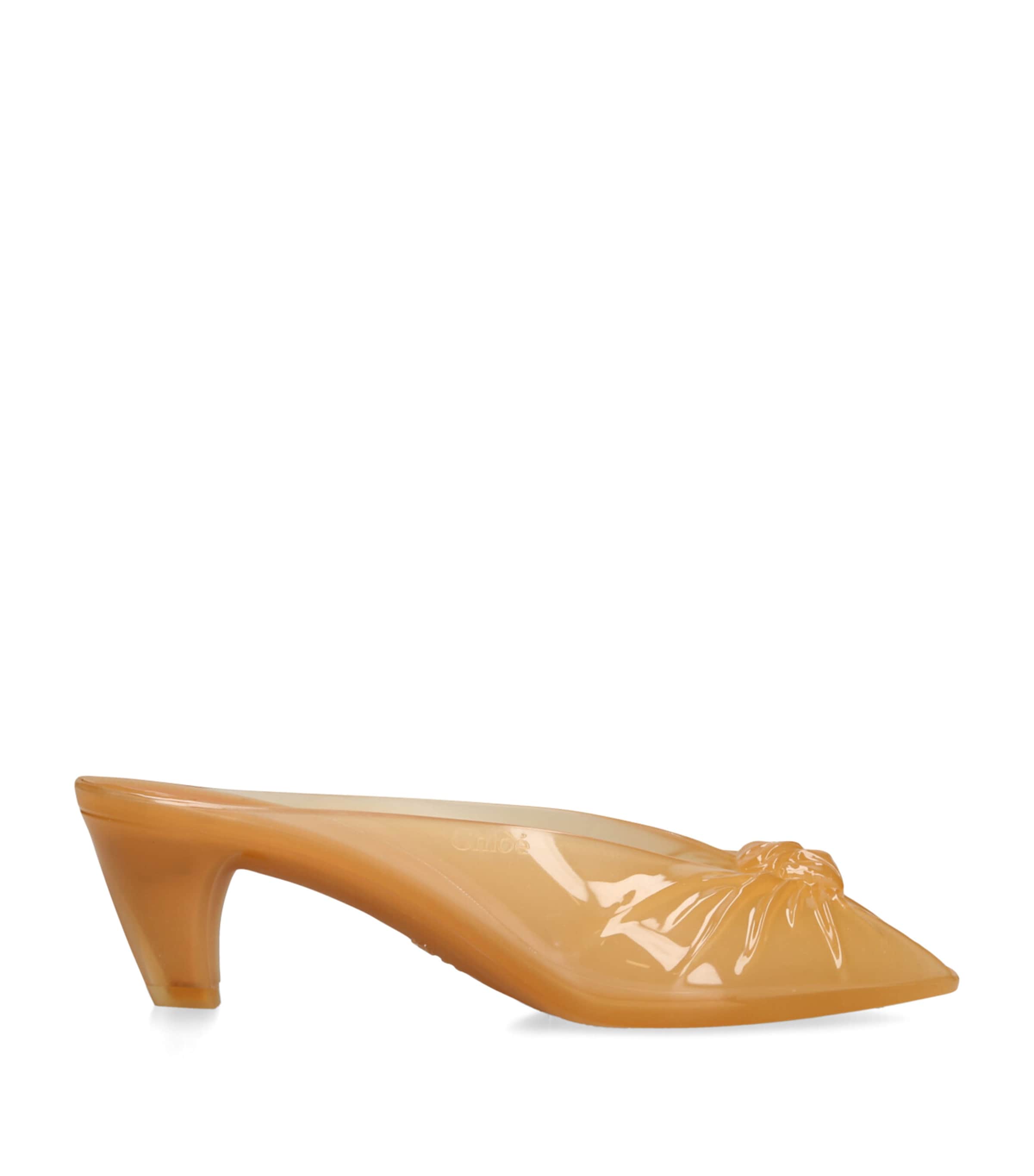 Chloé Jelly Heeled Mules 30 Brown