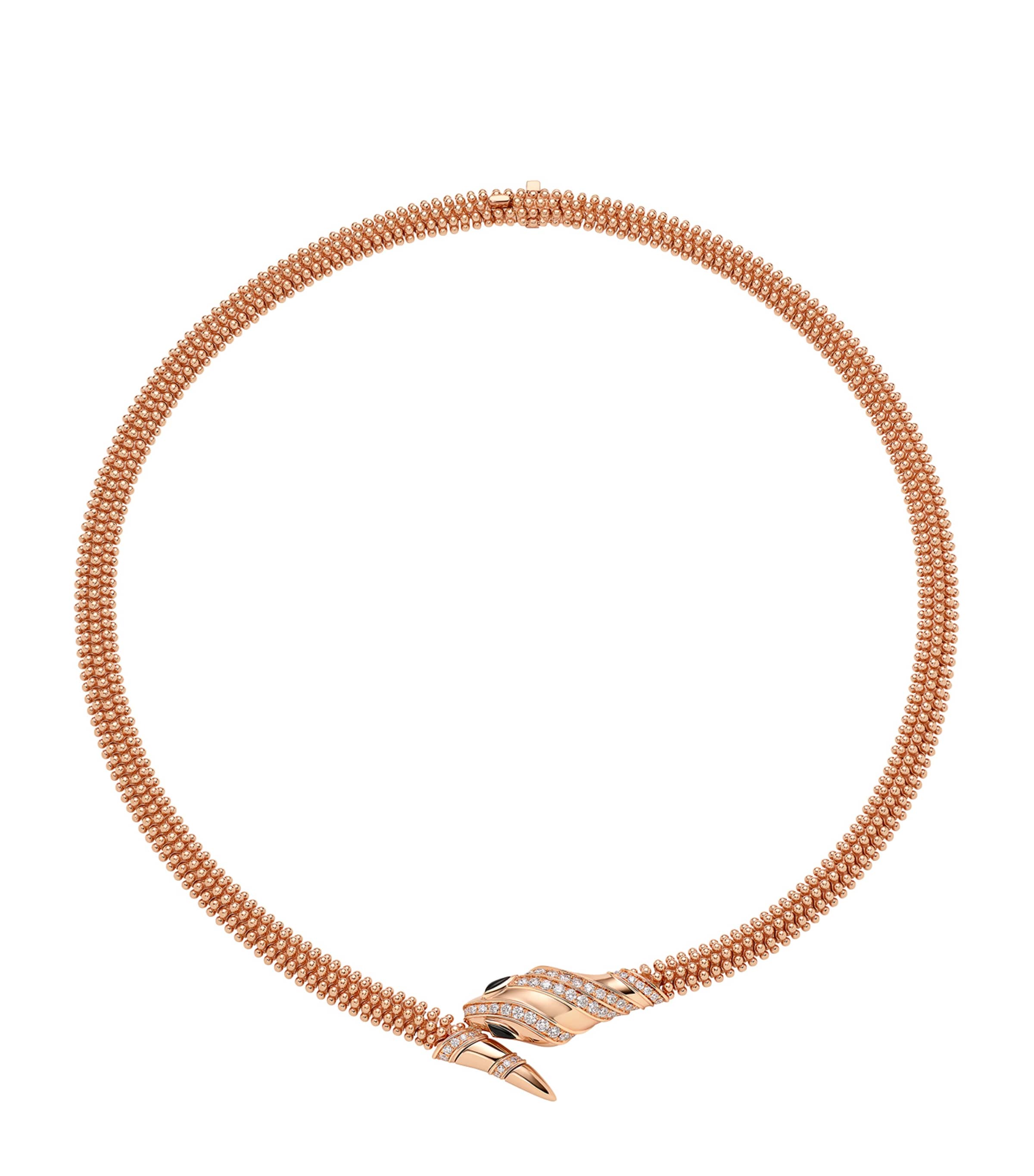 Bvlgari Rose Gold and Diamond Serpenti Necklace Gold