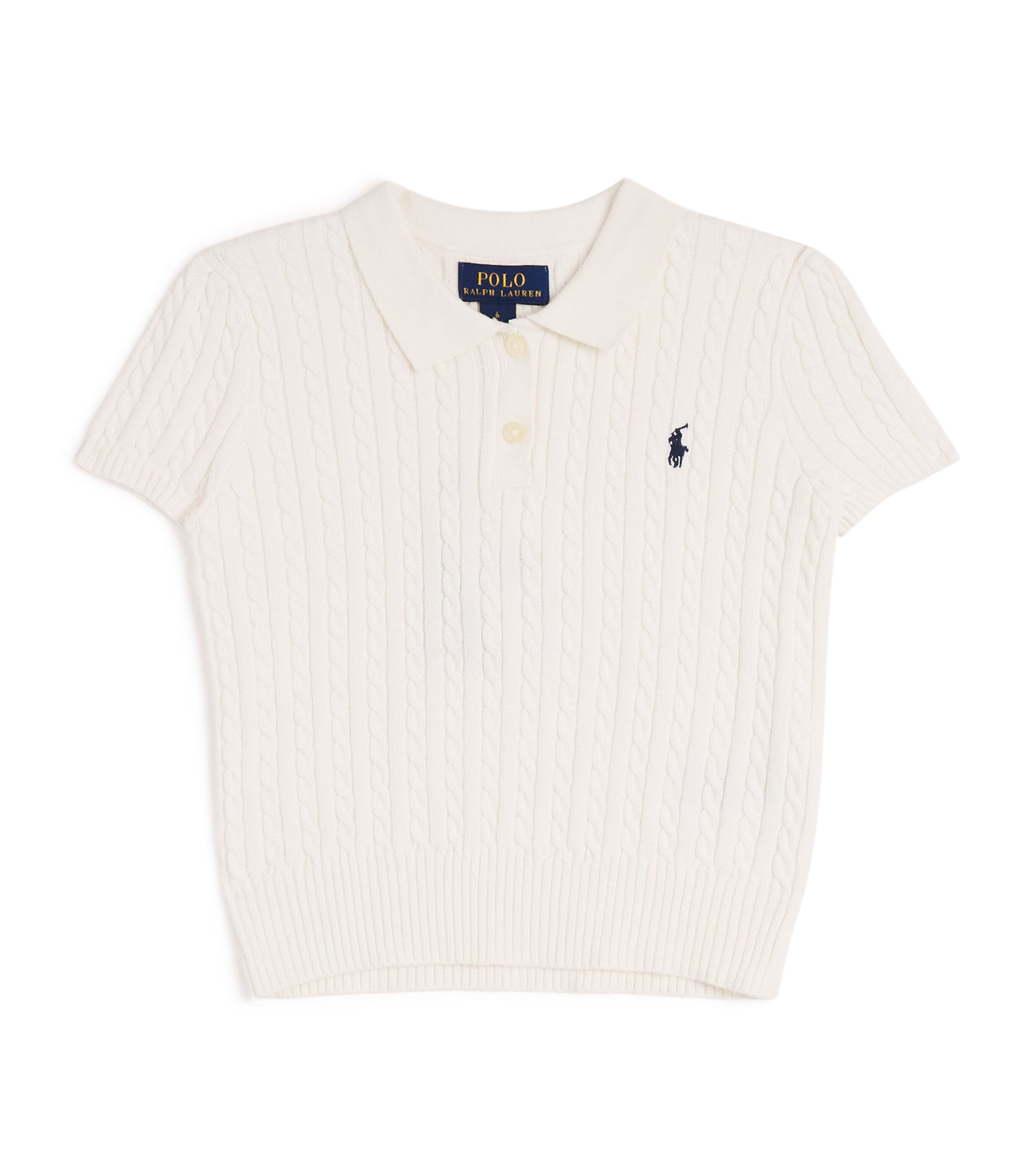 Cotton Cable-Knit Polo Shirt (2-6 Years)