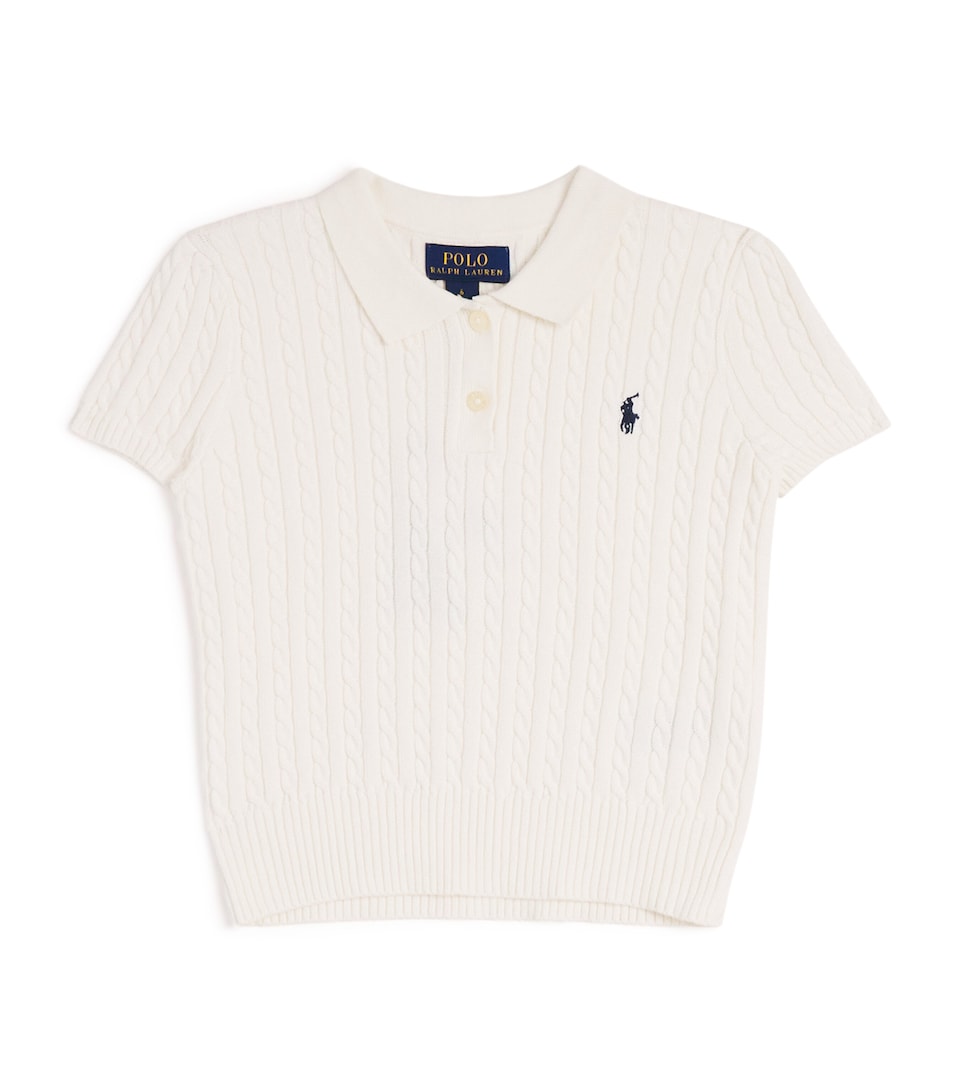 Cotton Cable-Knit Polo Shirt (2-6 Years)