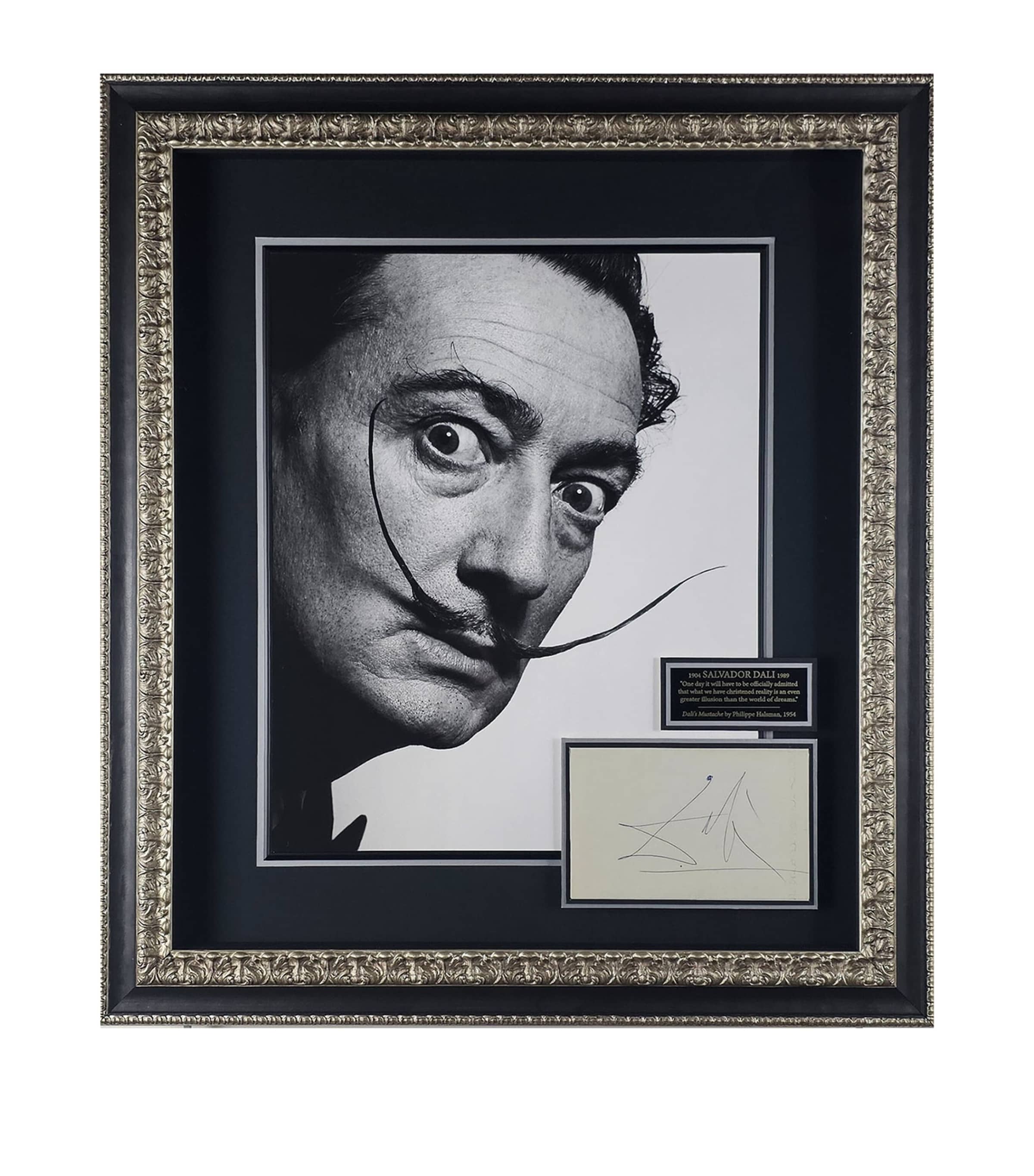 Leipzig Galleries Salvador Dali Vintage Signed Photograph Display
