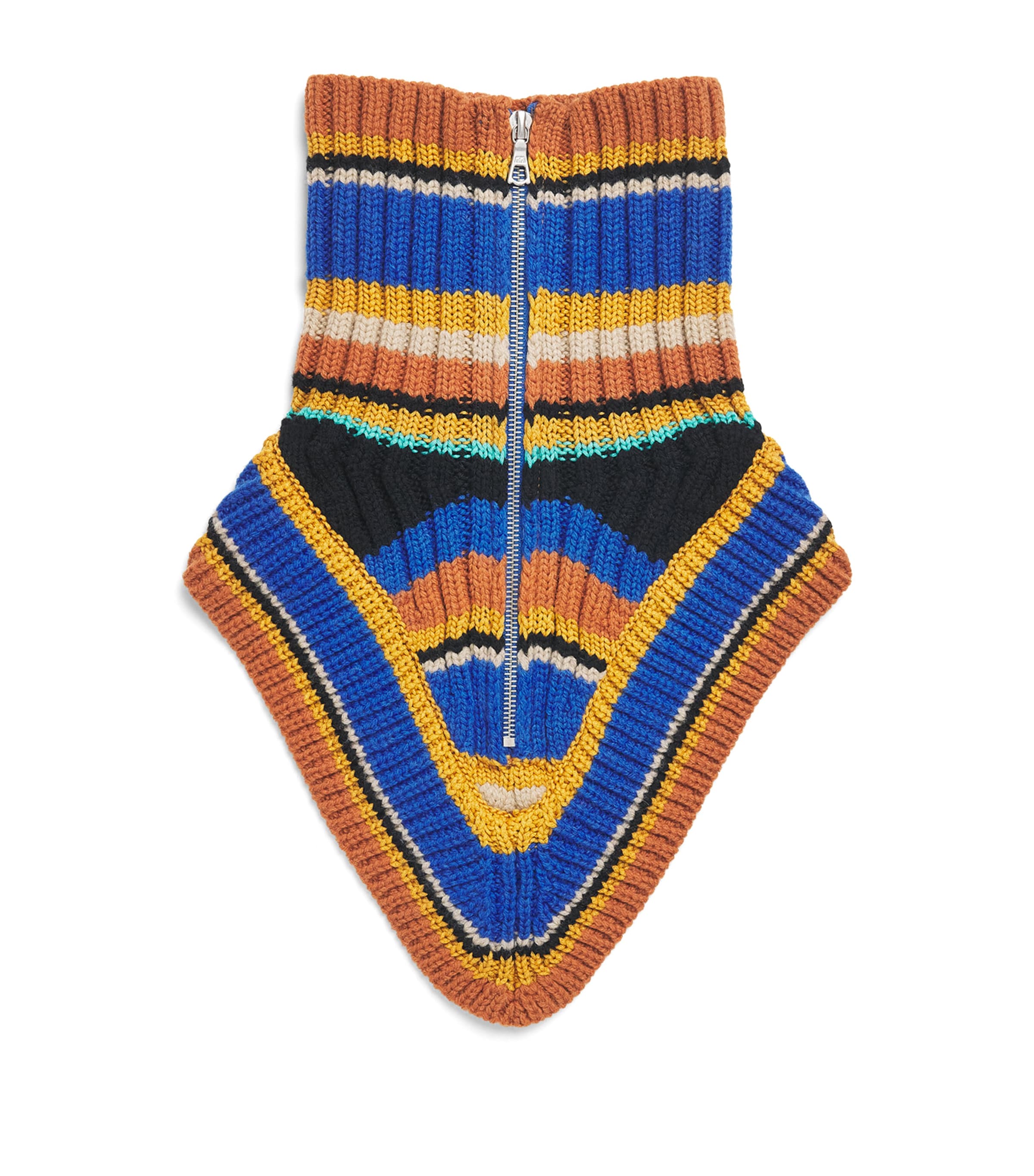 DRIES VAN NOTEN Wool Stripe Zip Collar King